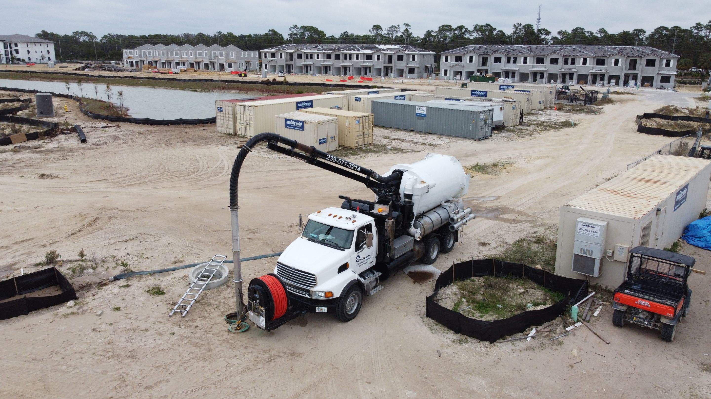 New Residential Construction Community Sewer System Cleaning by APS Power & Water