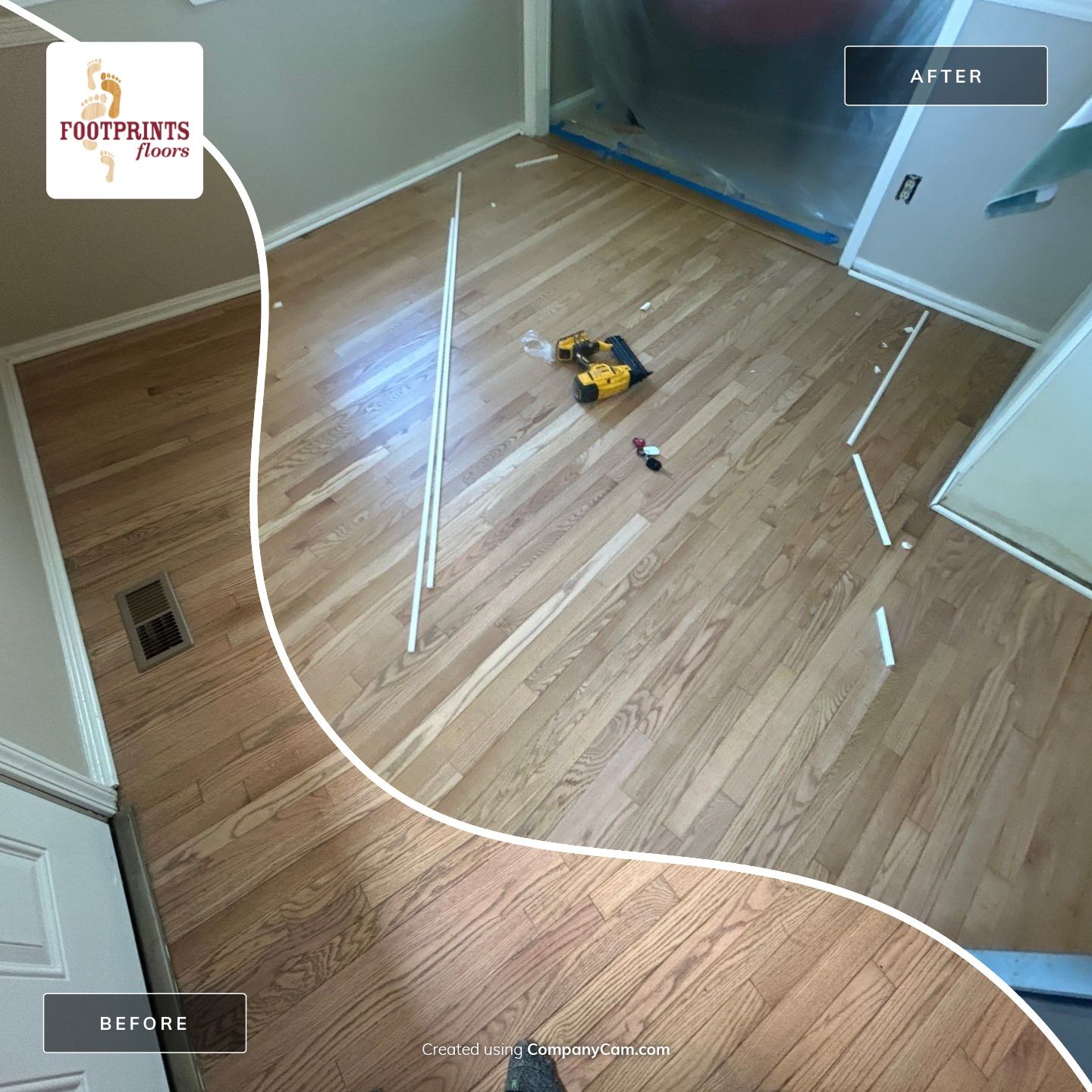 Hardwood Refinish Project in Crestwood by Footprints Floors Kentucky