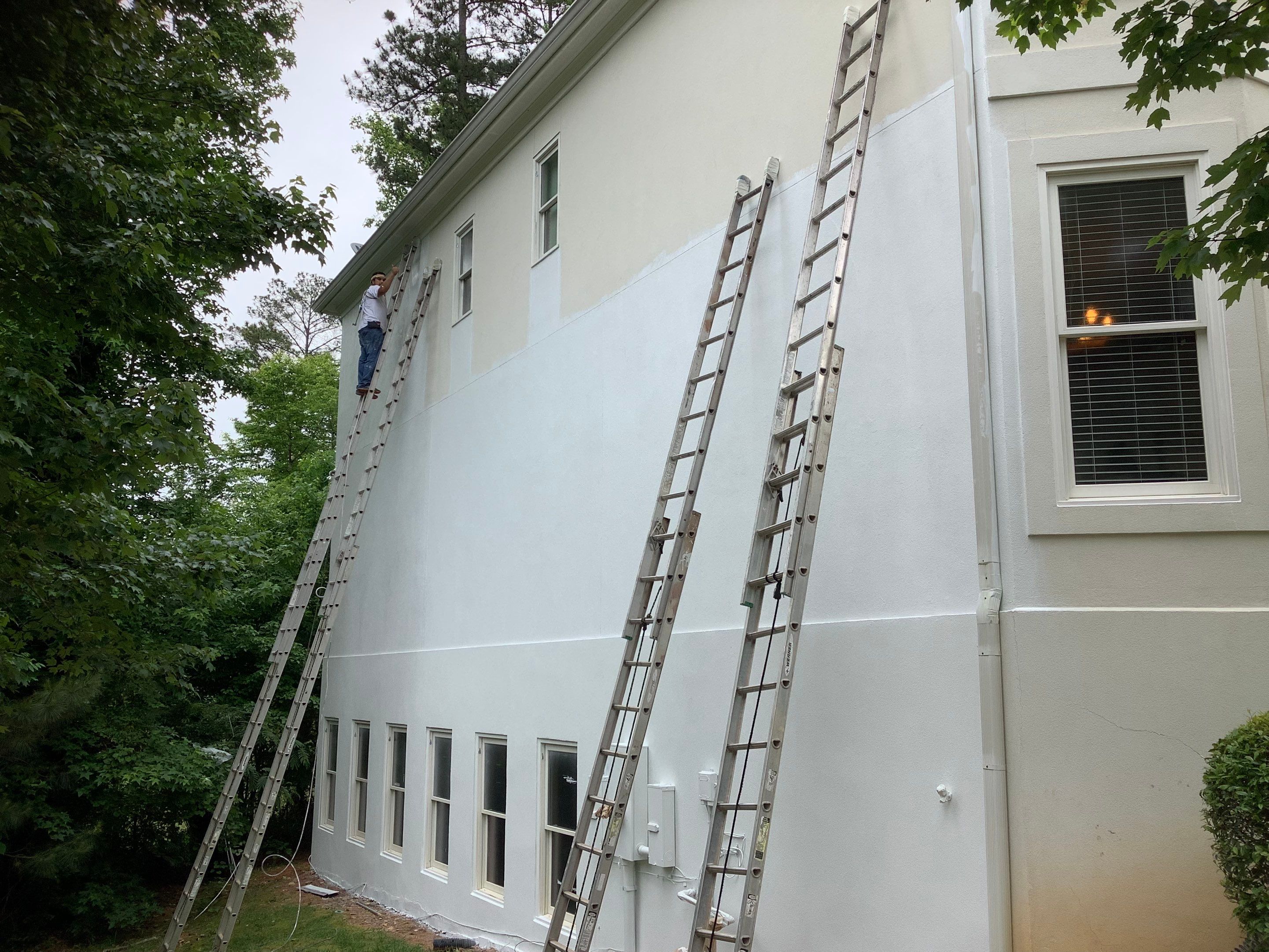Full Exterior Stucco Painting and Trim Update in Atlanta by Swift Home Renovations