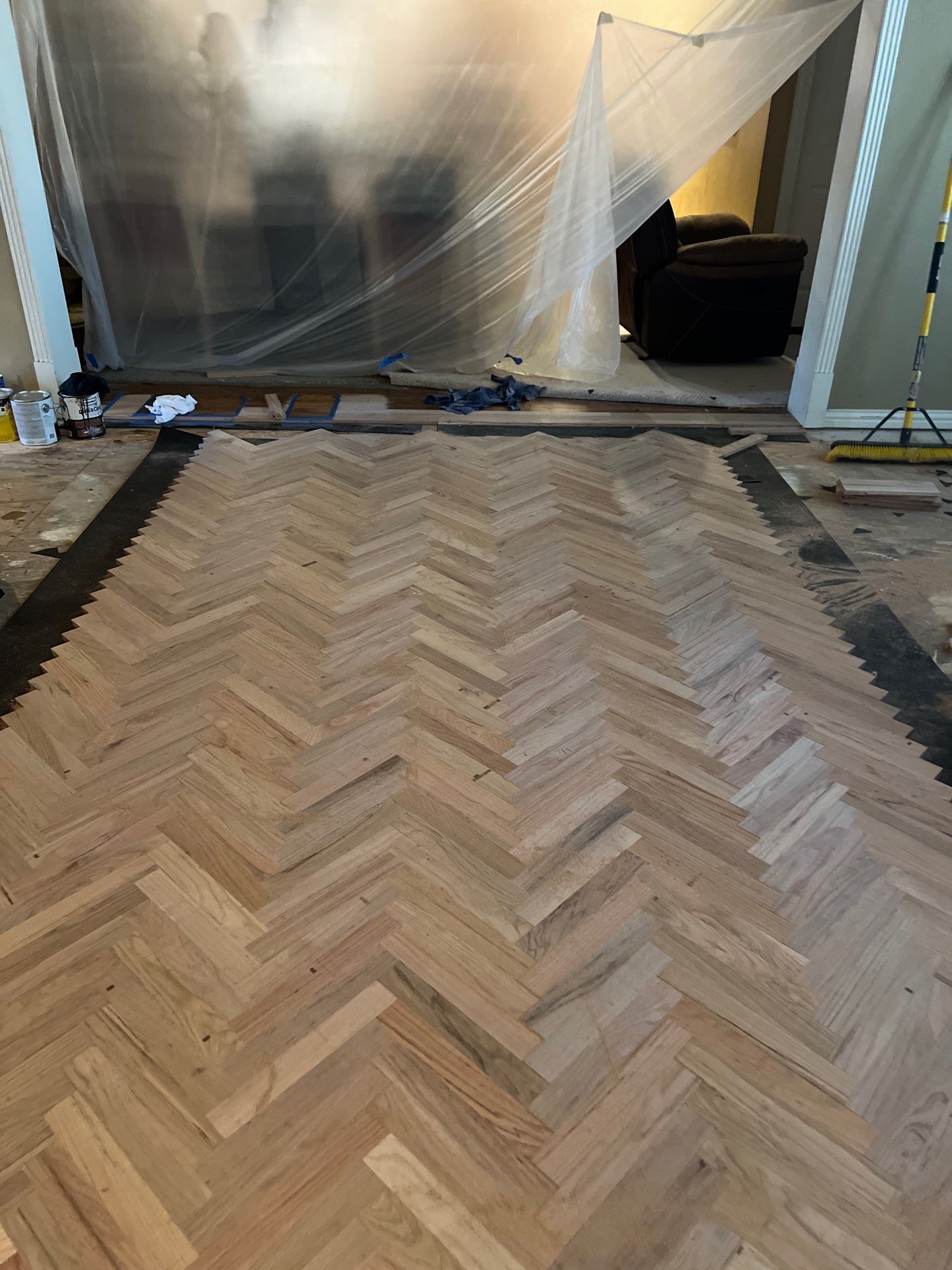 Long Herringbone in living rooms rock by Bernard Hardwood Floors