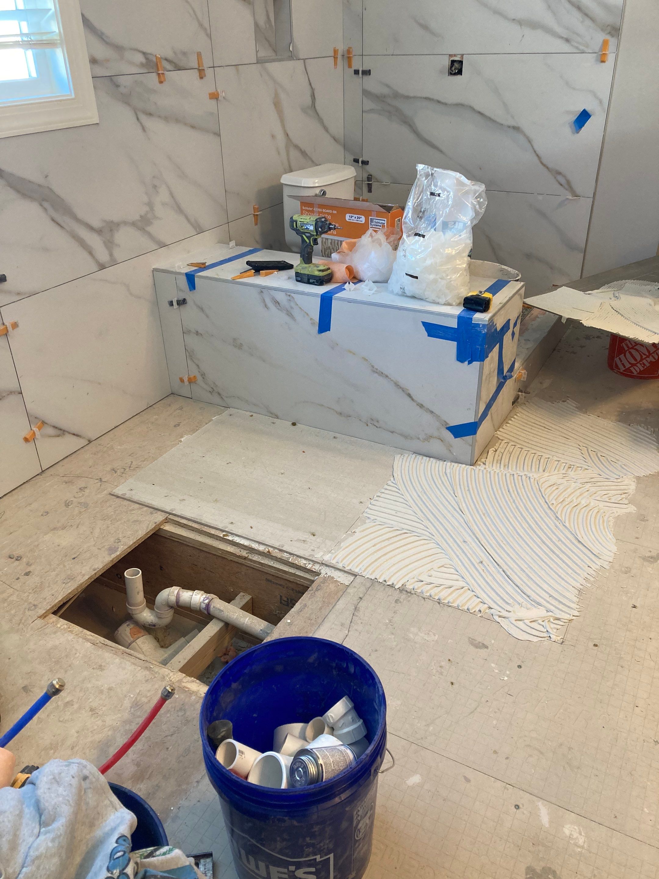 Tile Bath Remodel by Footprints Floors of Nashville