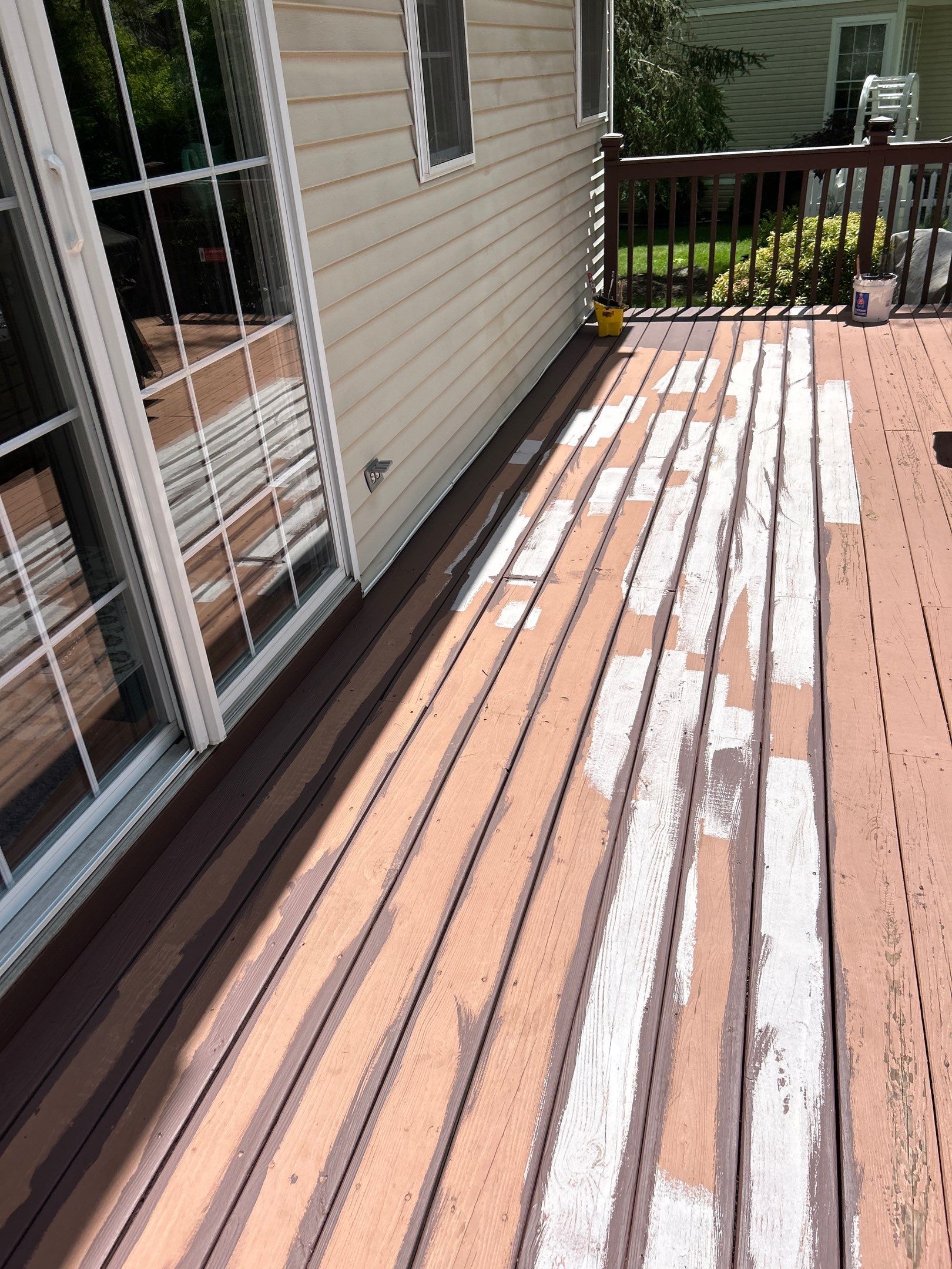 Wooden Deck Restoration in Oakland, New Jersey by Spectrum Painting, LLC