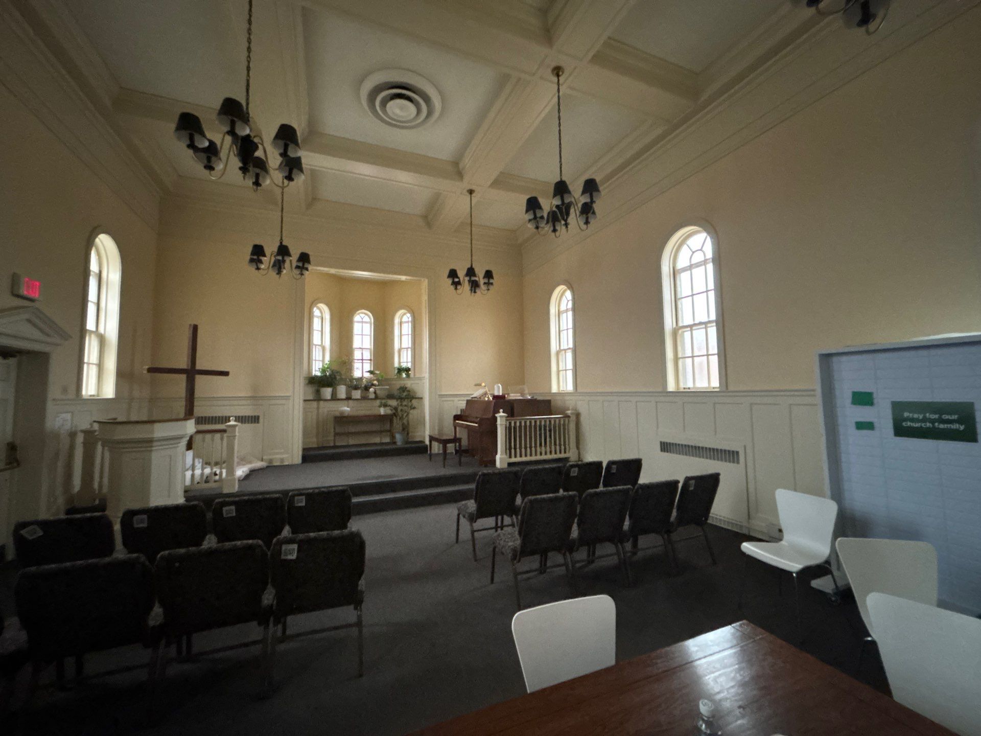 Interior Church Painting and Sanctuary Refresh in Sioux Falls by Select Painting, Coatings & Garage Cabinets