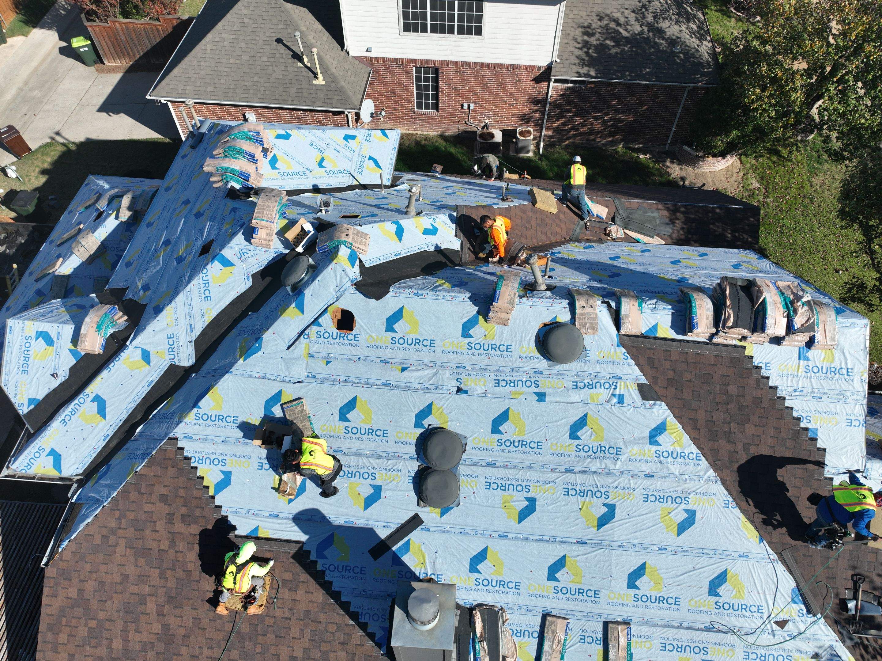 Residential Roofing Installation using CertainTeed Landmark Burnt Sienna by OneSource Roofing and Restoration