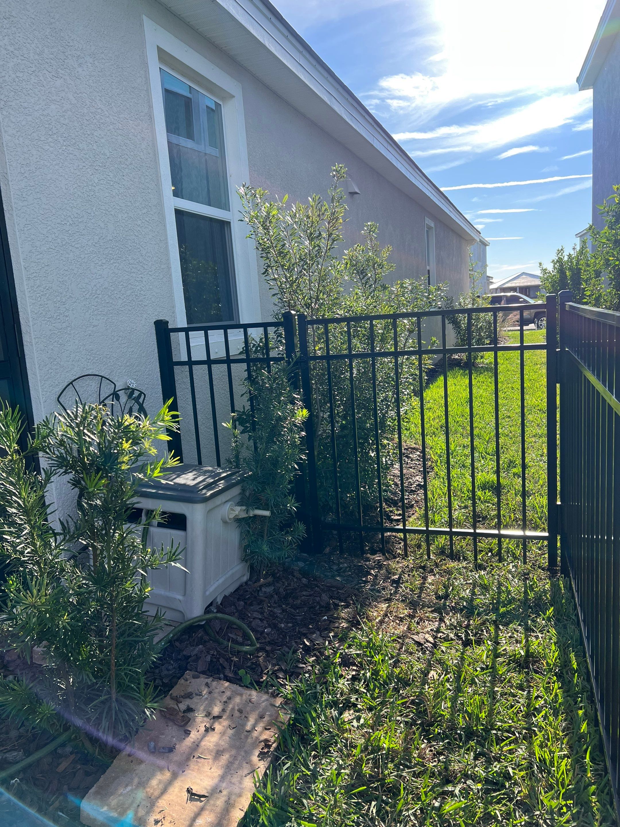 Aluminum Fence Installation using Black 3 Rail Aluminum Fence by Asap fence and gates, LLC