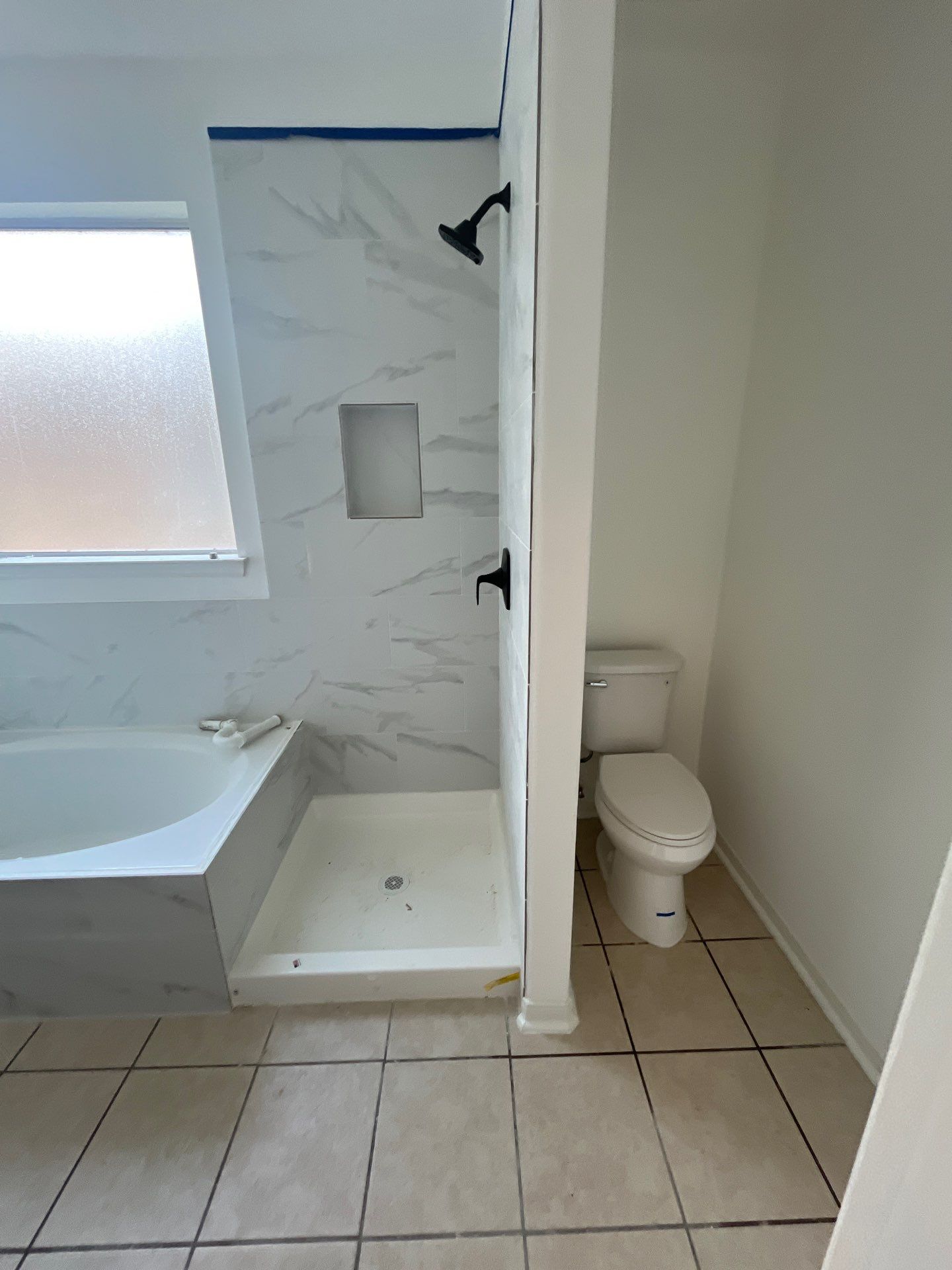 Bathroom Remodel using Water mitigation equipment by L&T General Contractors and Restoration INC
