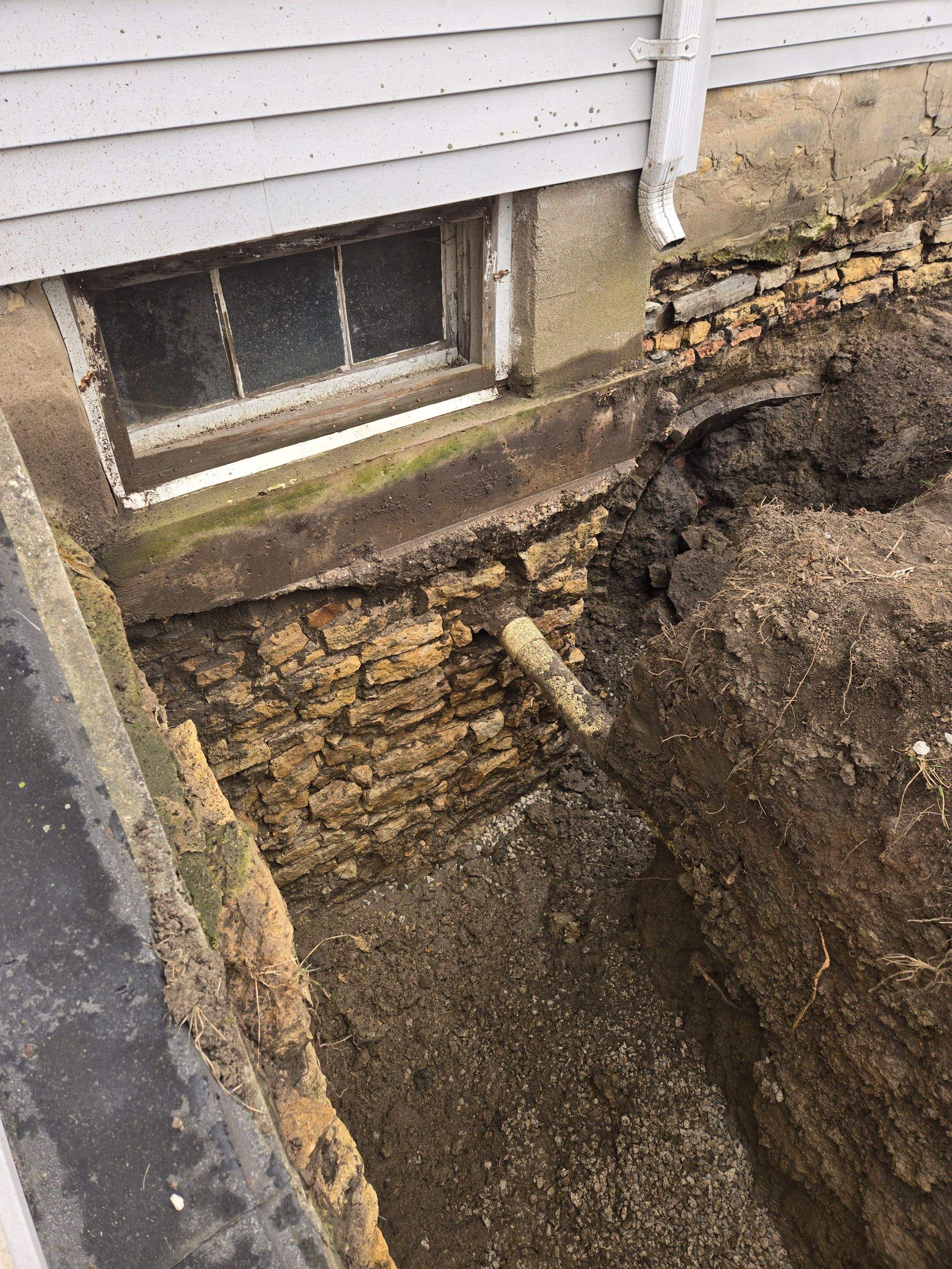 Full Limestone Foundation Restoration using sprayable geopolymer concrete by Allied Water Services