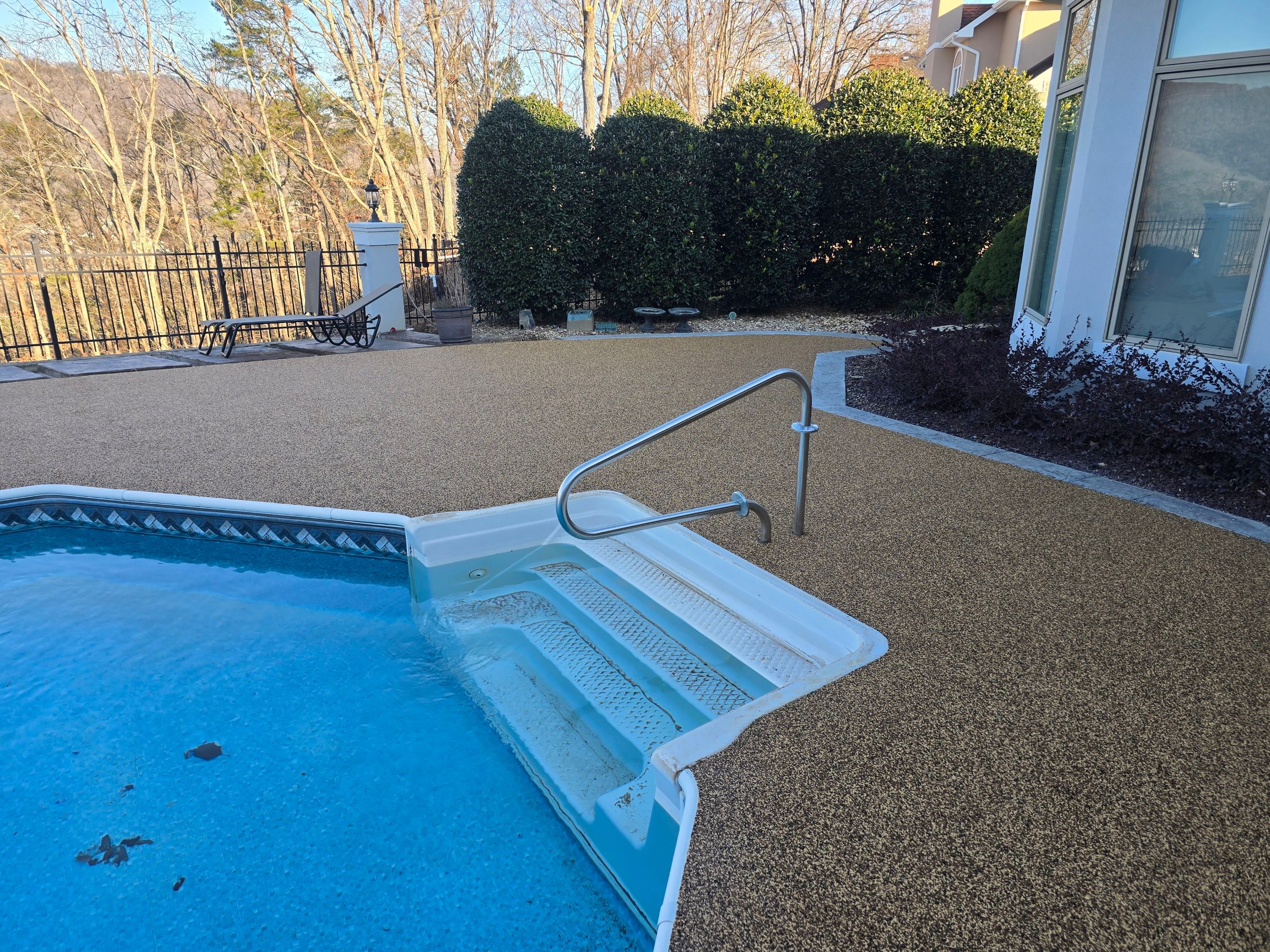 Pool Deck Using Brownstone by Elite Floor Solutions