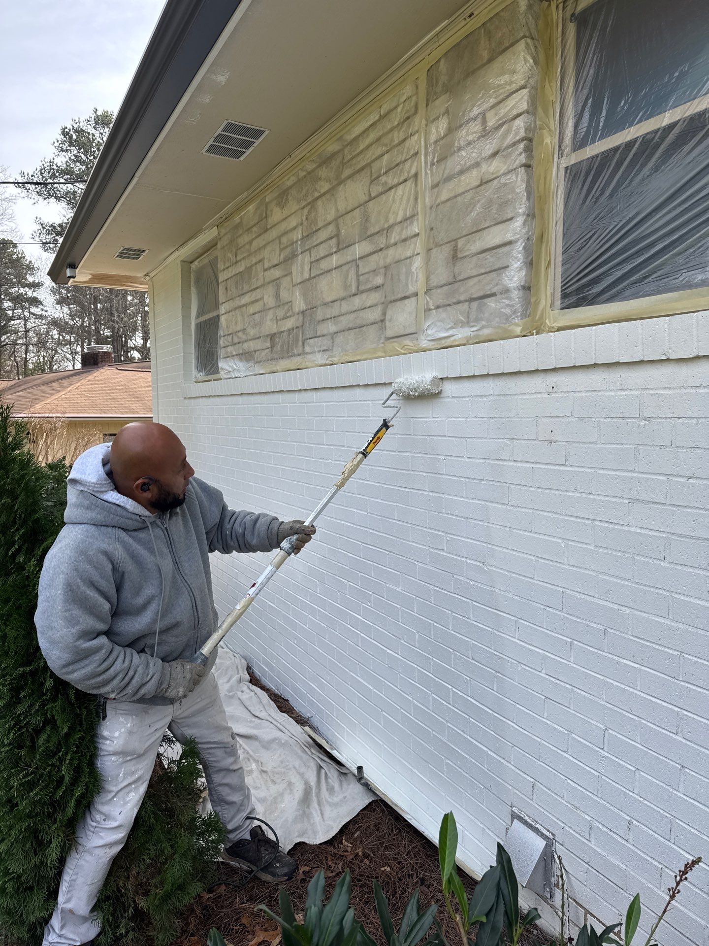 Exterior Brick Painting by GonzalezPainters & Contractors Inc 
