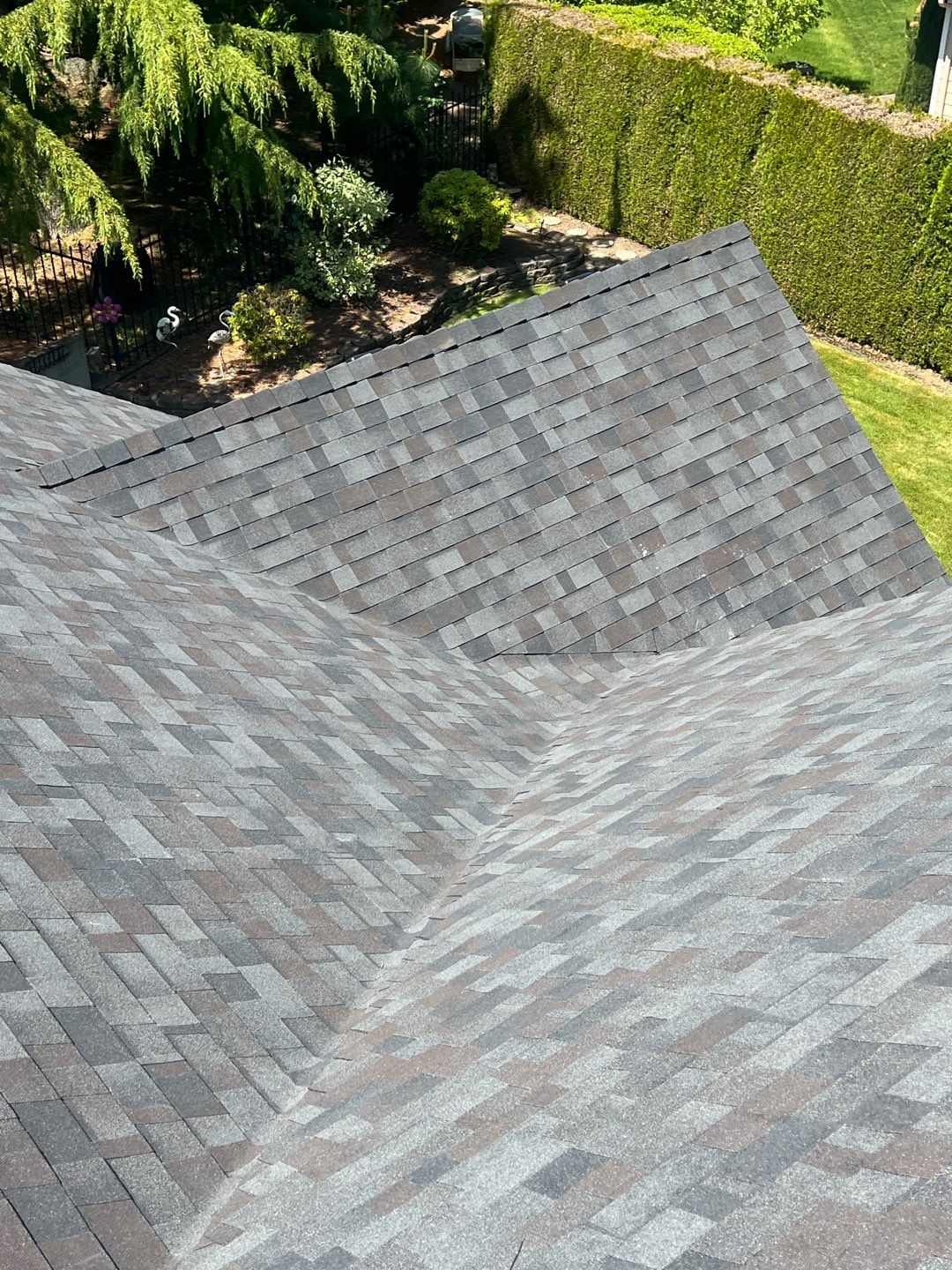 Residential Roofing Installation using Malarkey Vista (Color: Black Oak) by Orezona Building & Roofing Company, Inc.
