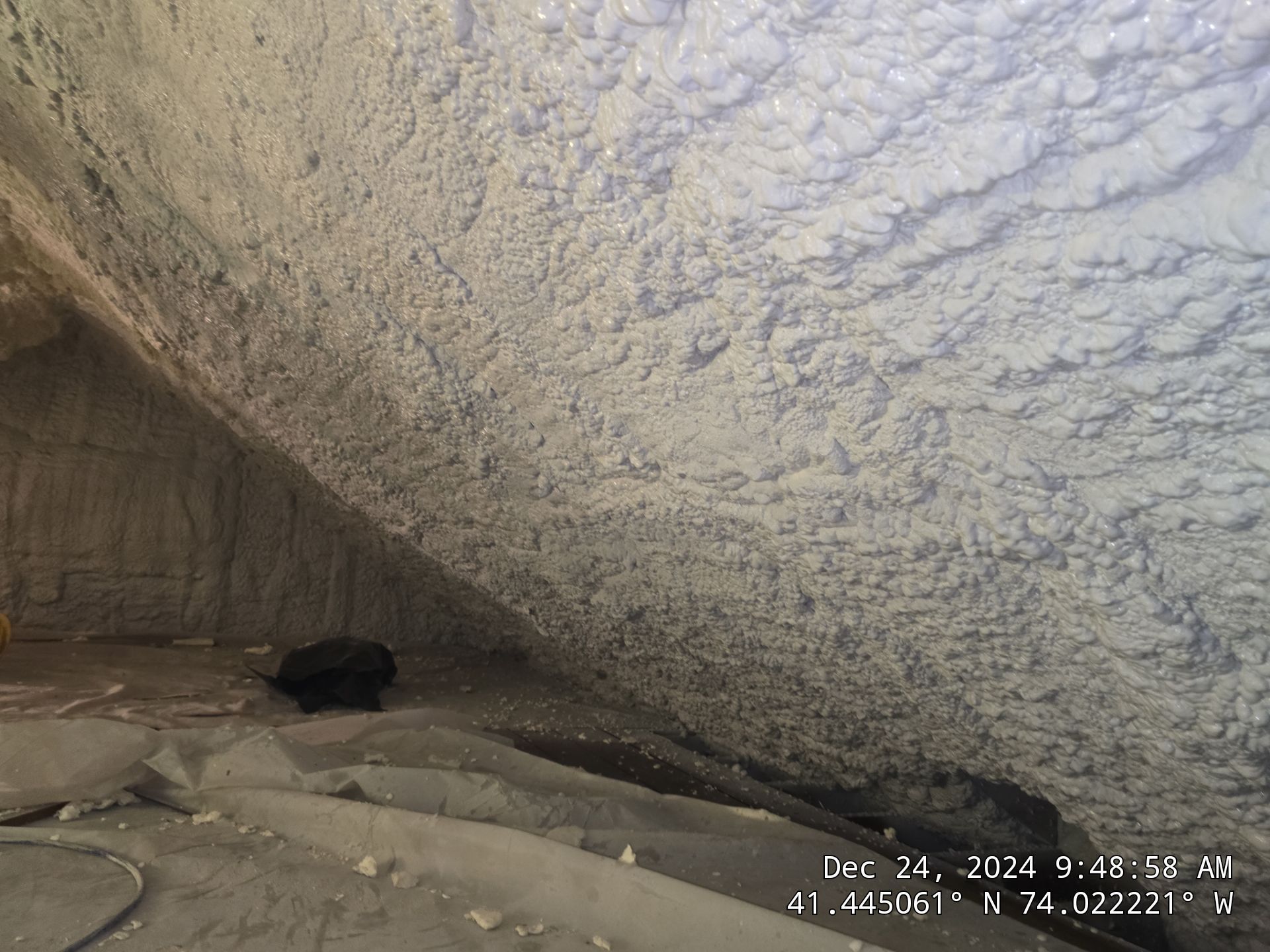 Attic Insulation using open cell spray foam by NYS Foam & Energy
