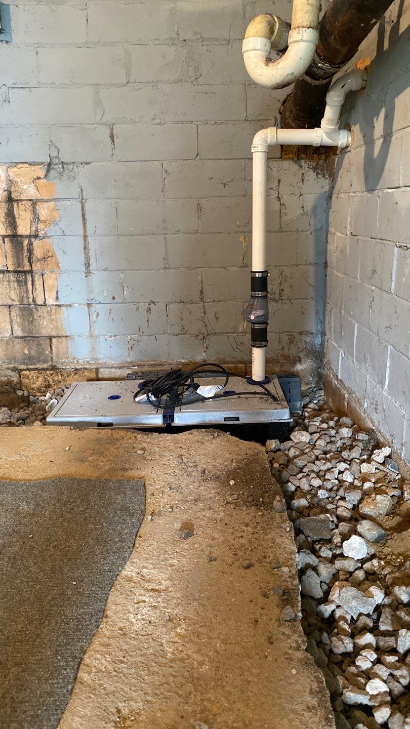 Interior Basement Waterproofing System by Toledo Basement Repair 