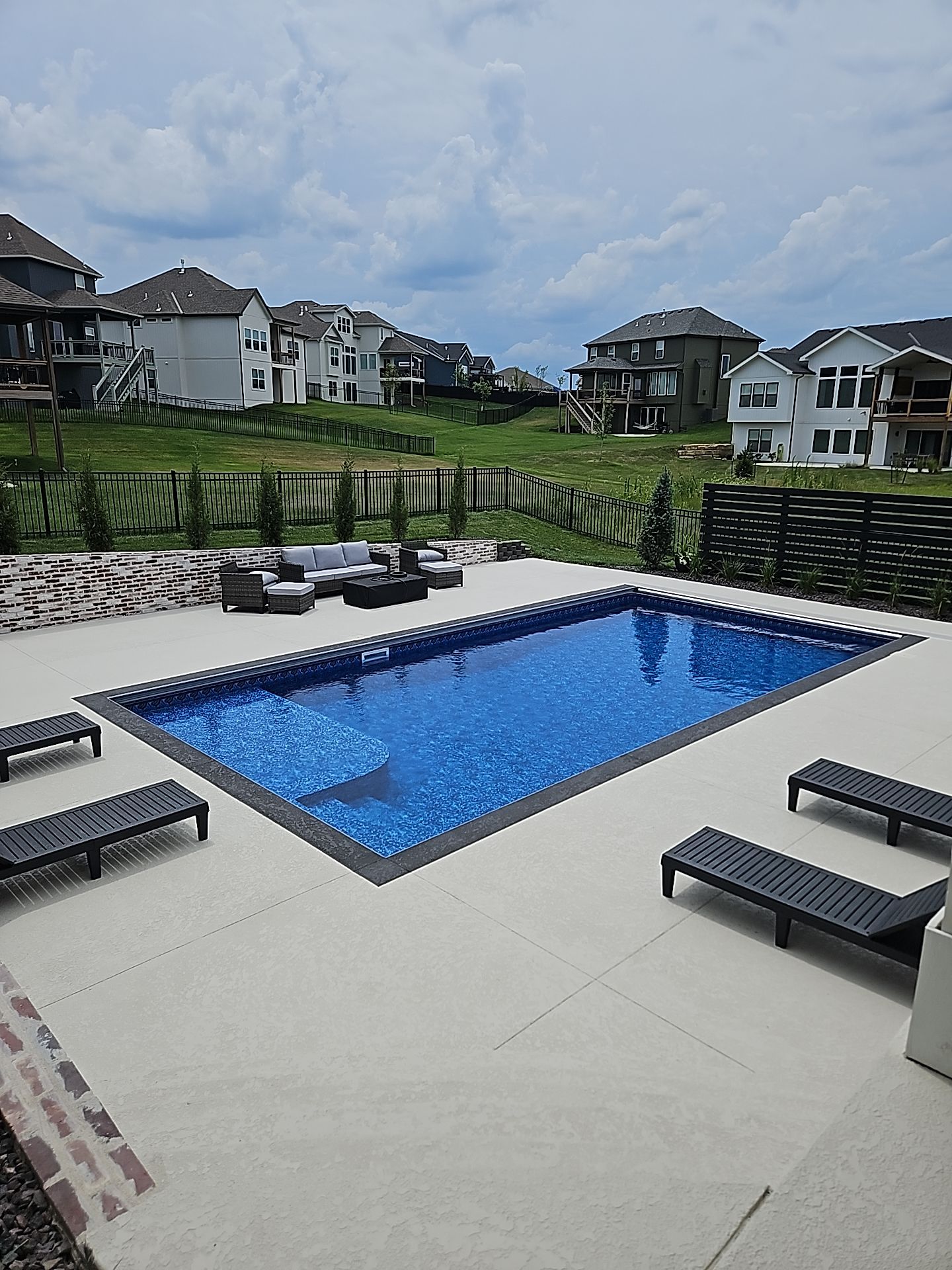 KCMO--Sundek Classic Texture Resurfacing--Bone White by Big Red Decorative Concrete, LLC