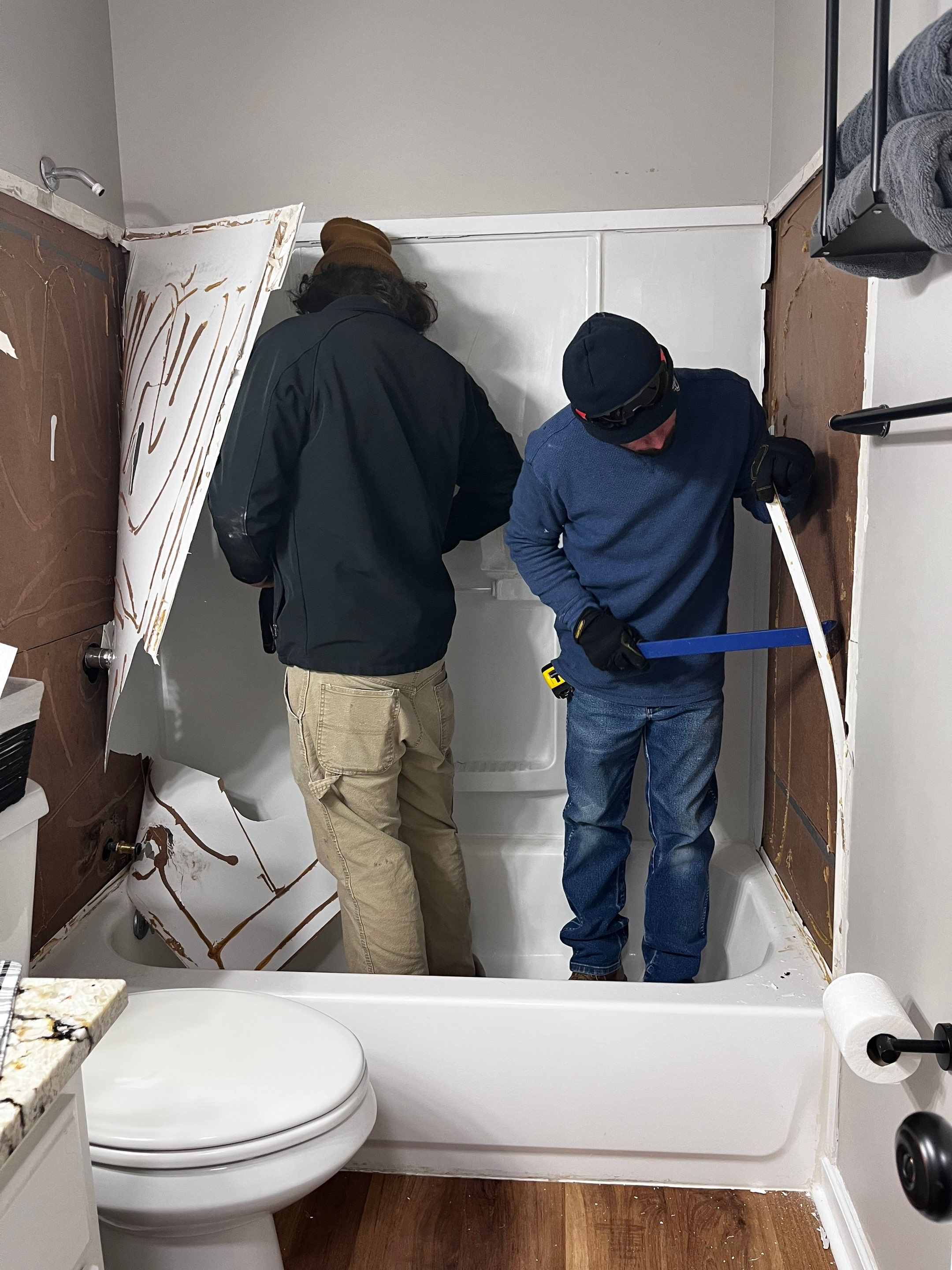 Herman's Shower Remodel  by Skilled Construction LLC