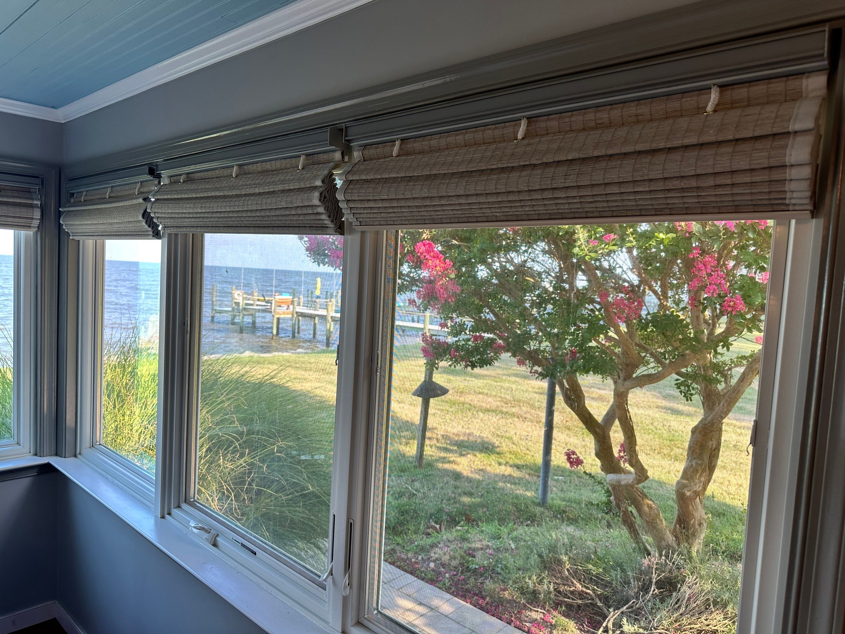 Natural Shade Installation - North Beach by Southern Maryland Custom Blinds