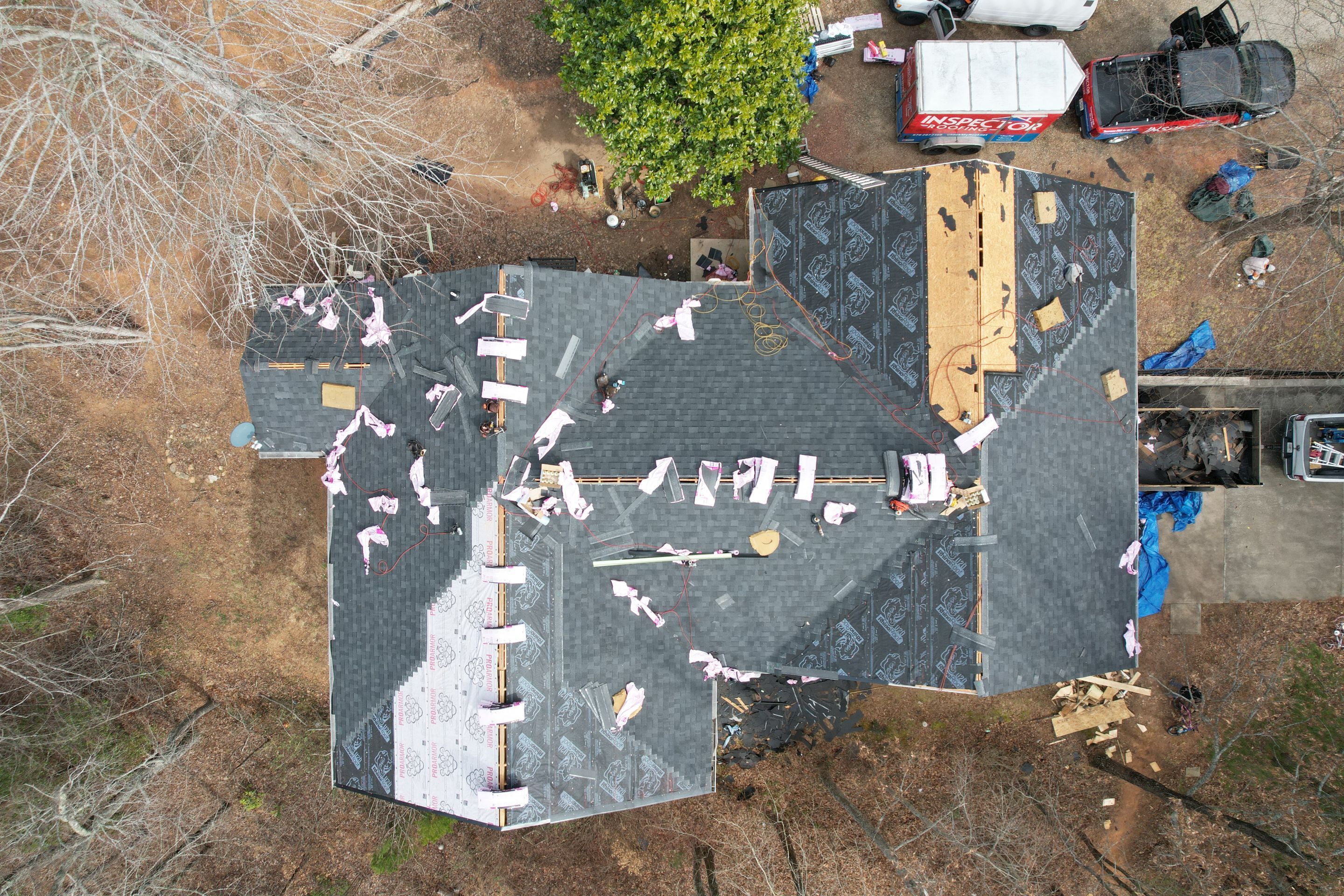 Residential Roofing Installation using Owens Corning by Inspector Roofing and Restoration