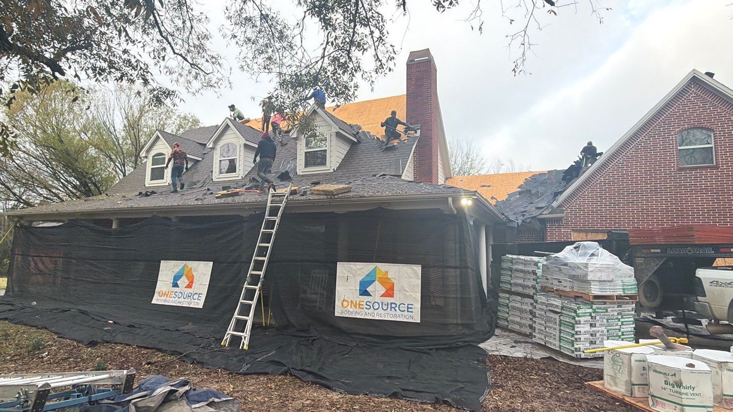 Residential Roofing Installation using Malarkey Highlander Weathered Wood Plus by OneSource Roofing and Restoration