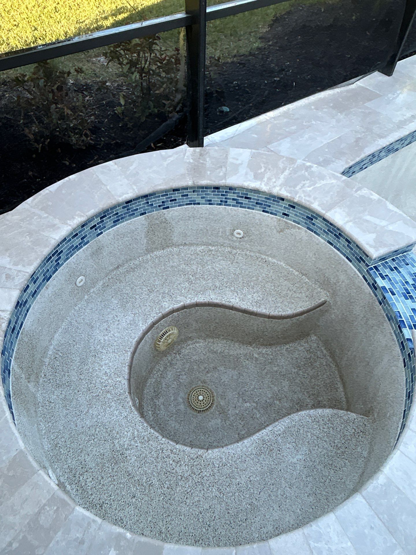 Pool Deck Renovation | Pool Coping & Tile Upgrade | Textured Marble Natural Stone - Bonita National Golf & Country Club by Old Town Pavers Llc