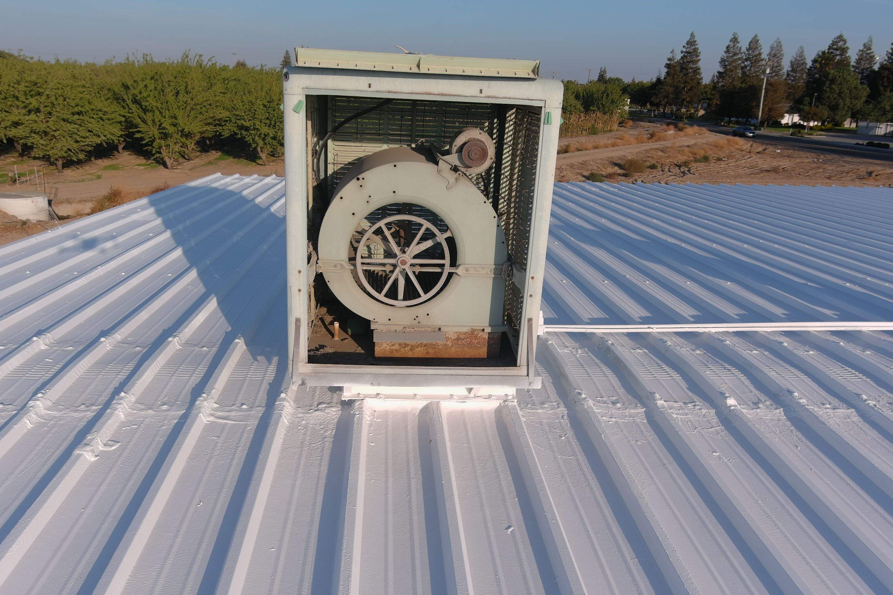 MR Roofing system using Conklin Benchmark/PUMA XL fabric and coating by Straight Edge Roofing Inc