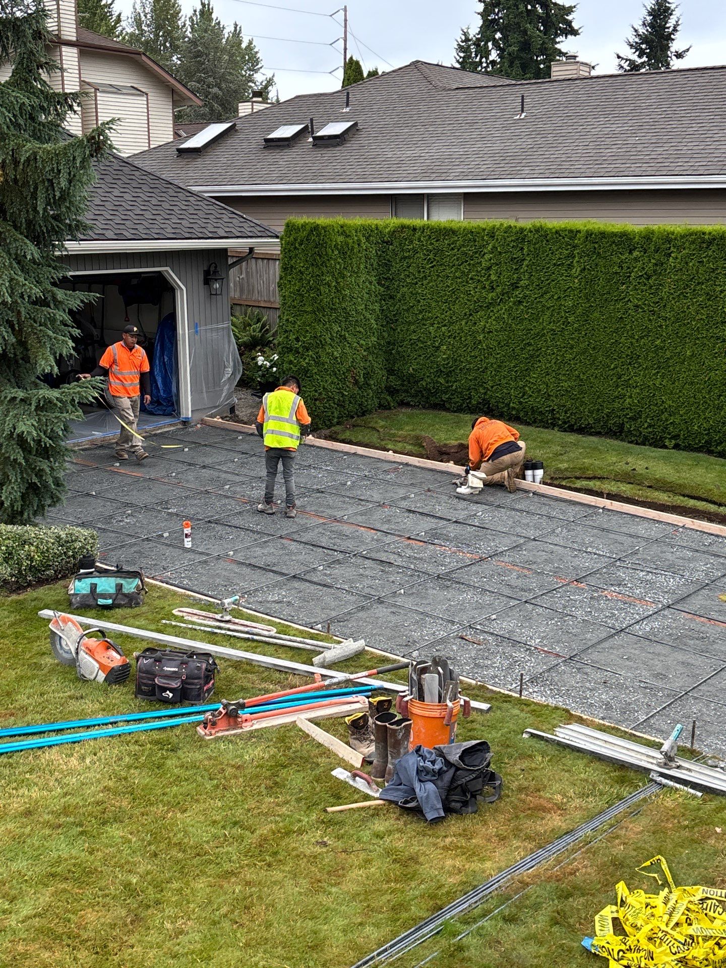 Exposed Aggregate Concrete Driveway Makeover  by Jireh Asphalt & Concrete Inc 