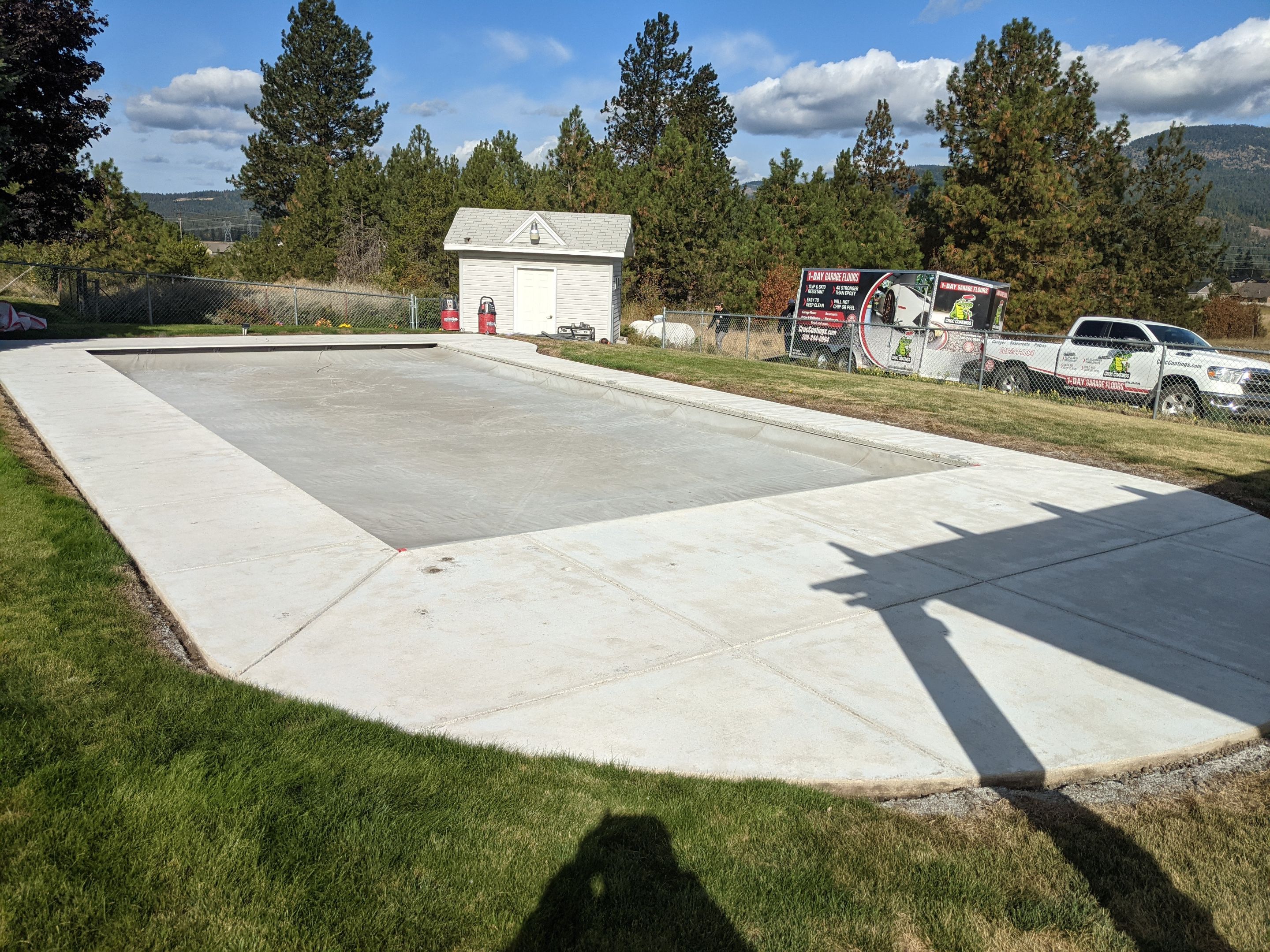Pool Deck Transformation using Slate Stone by Croc Coatings, LLC