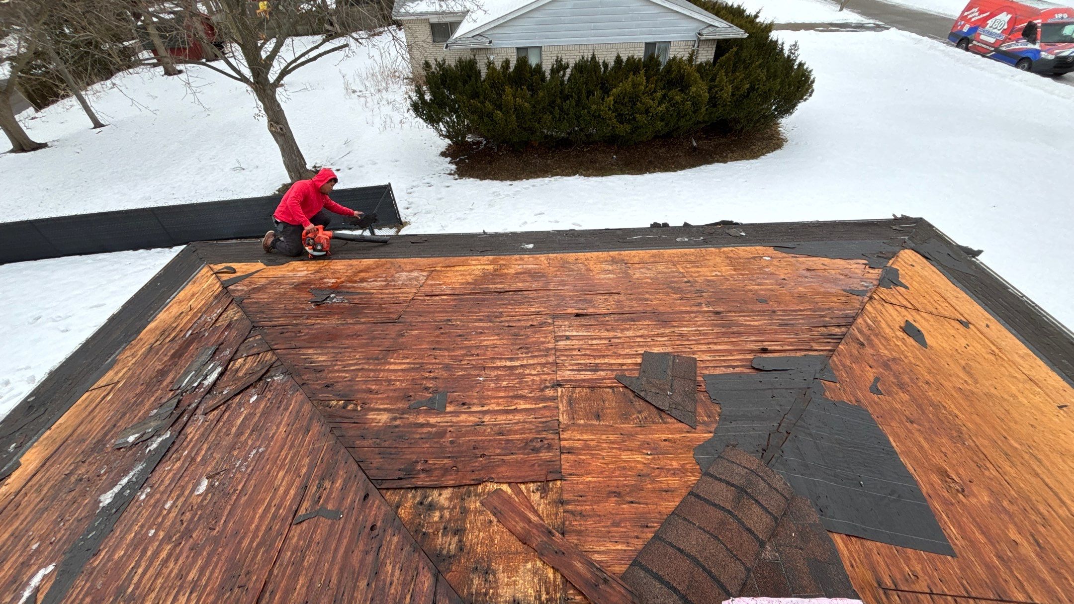 Roof Replacement using Owens Corning Brown Wood by 180 Contractors