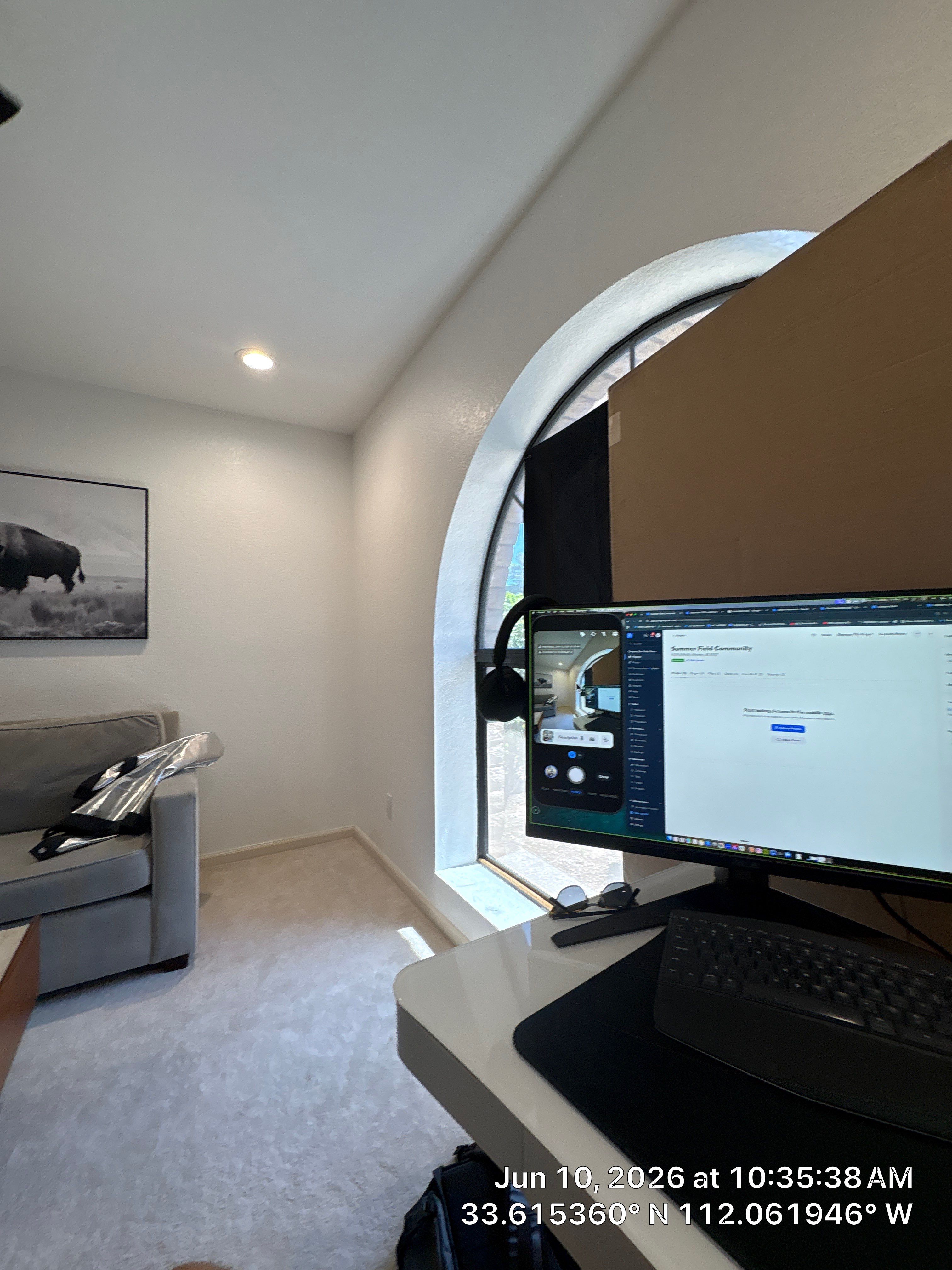 Modern Ceiling Fan and Recessed Lighting Installation in Phoenix by CompanyCam Sales Demo