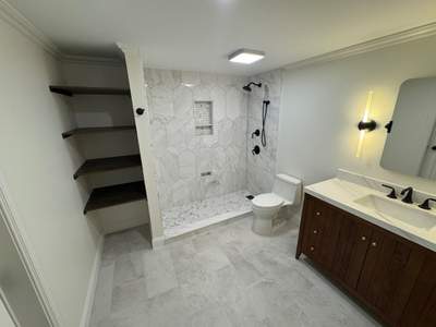 Basement bathroom renovation