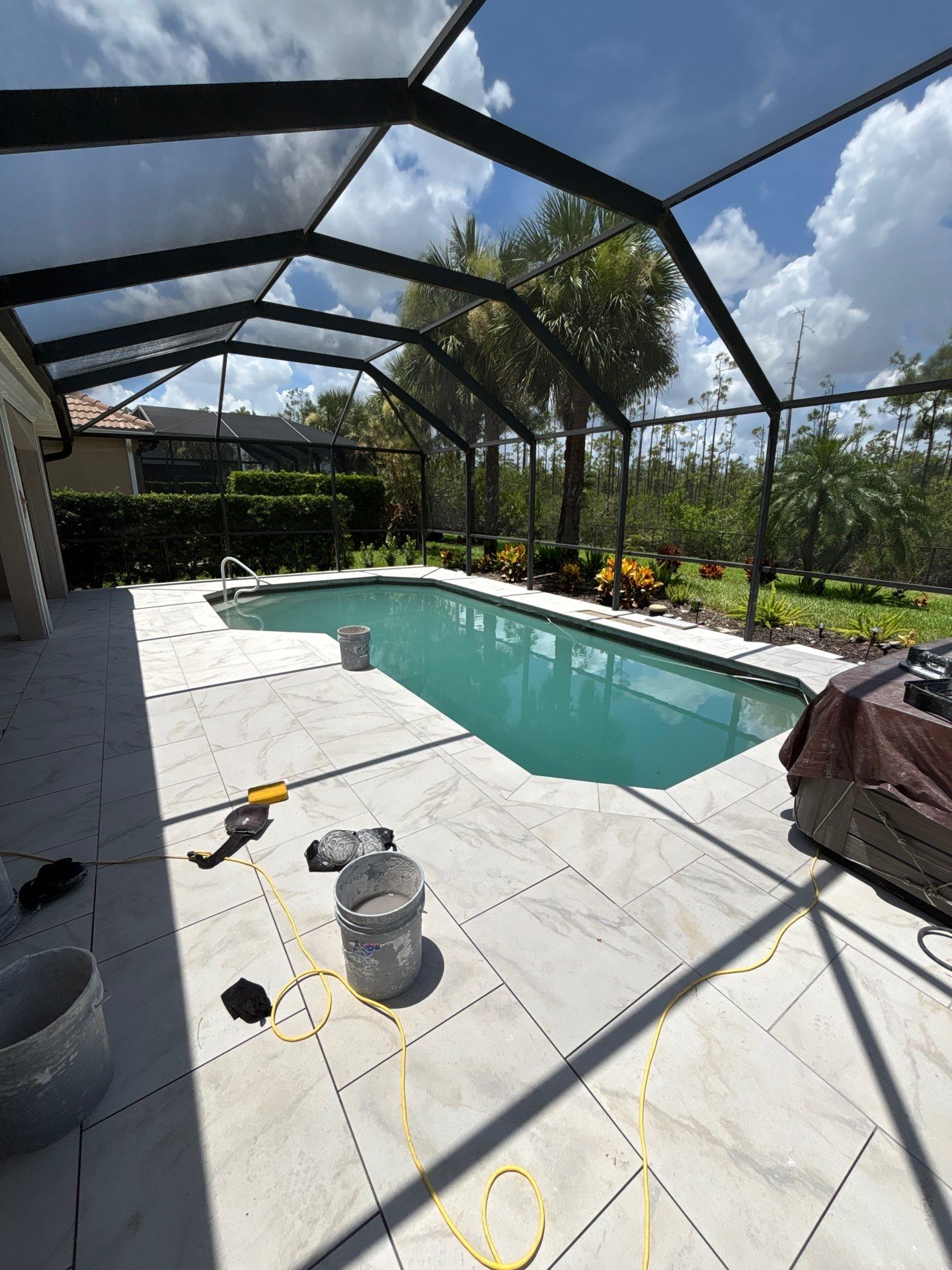 Porcelain Pool Deck - Colonial Country Club by Old Town Pavers Llc