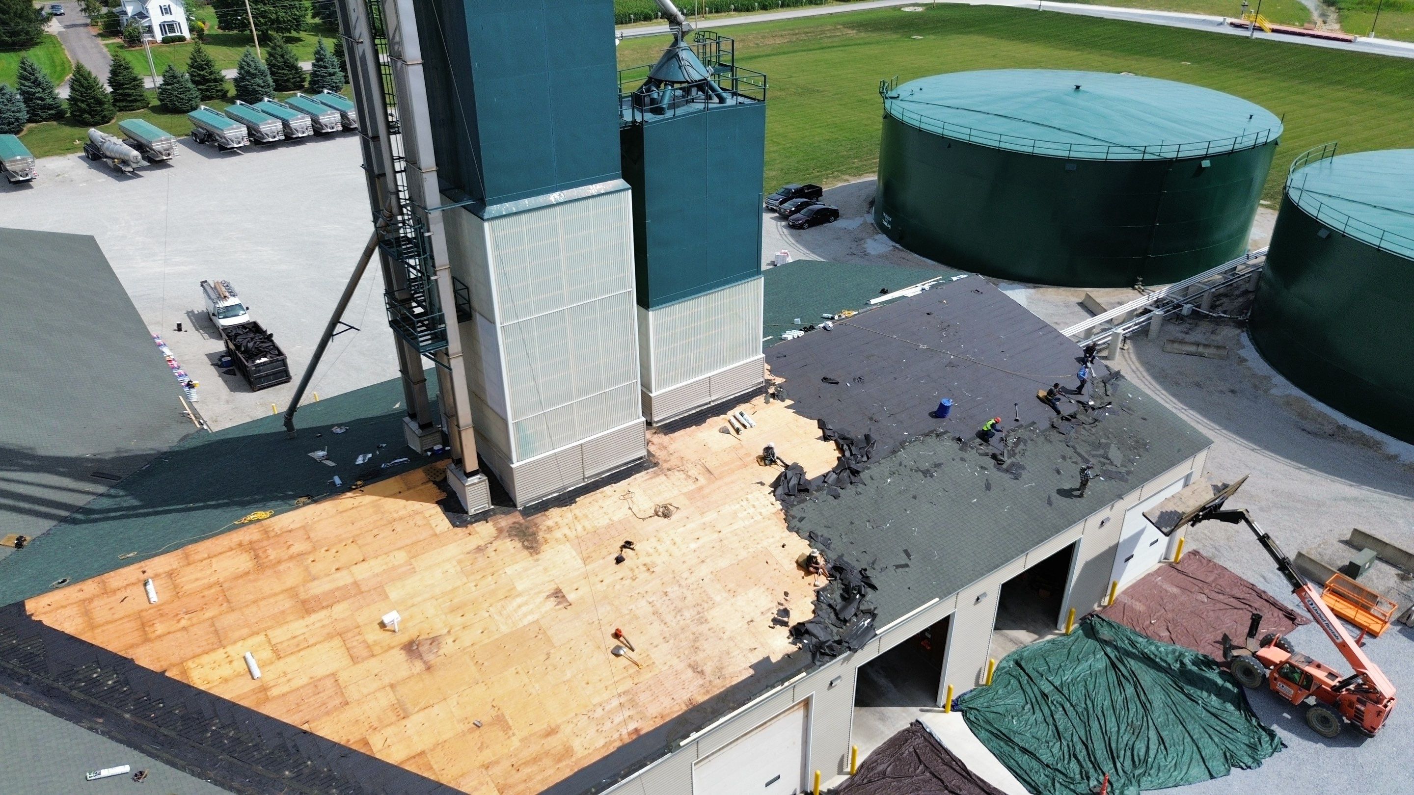 Commercial Roofing Installation using Timberline HDZ Shingles - Hunter Green by RoofX 