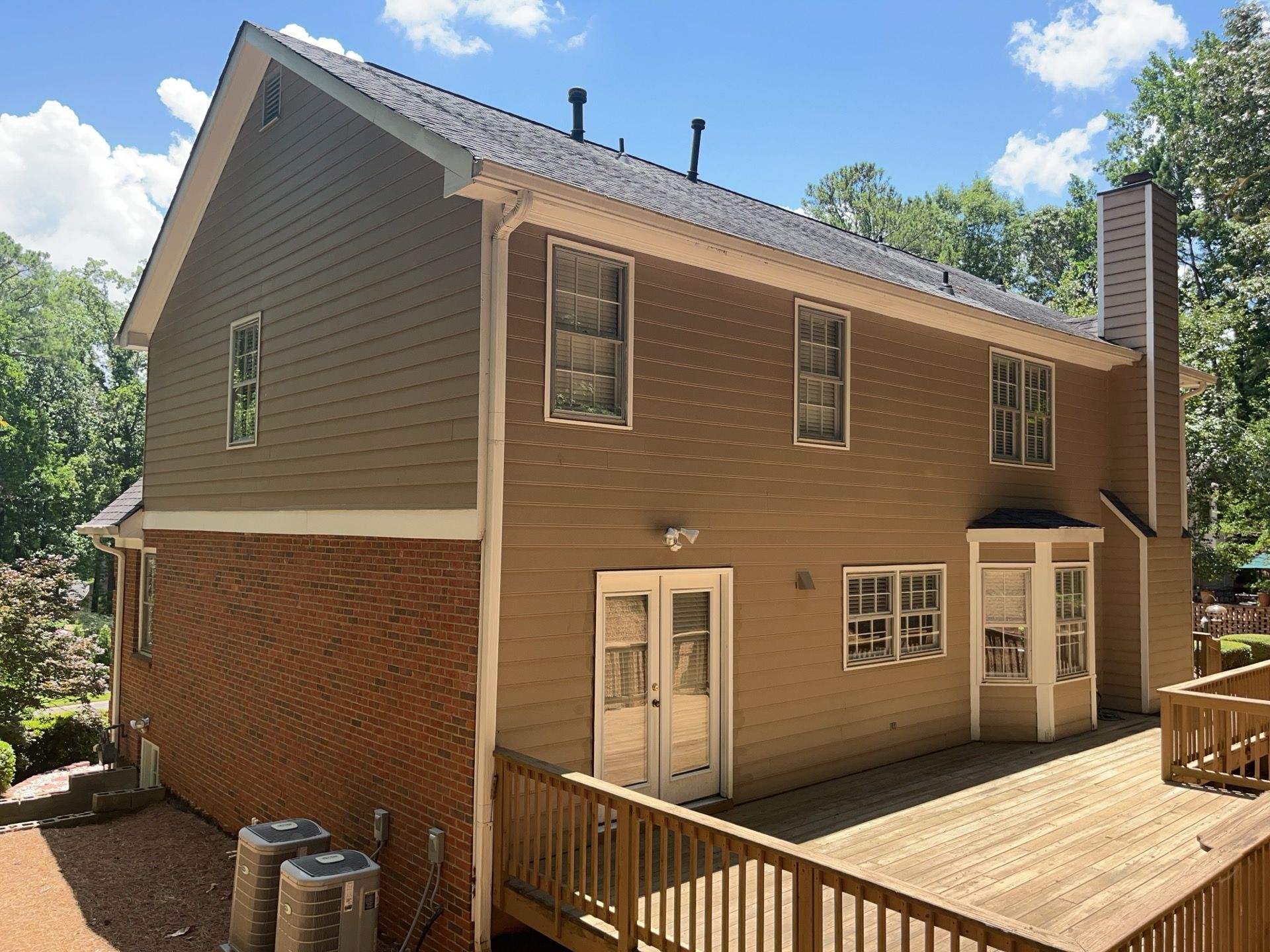 James Hardie Siding Installation, Rotten Wood Replacement, Porch Repairs, and Deck Resurfacing in Smyrna, GA by Nelson Exteriors 