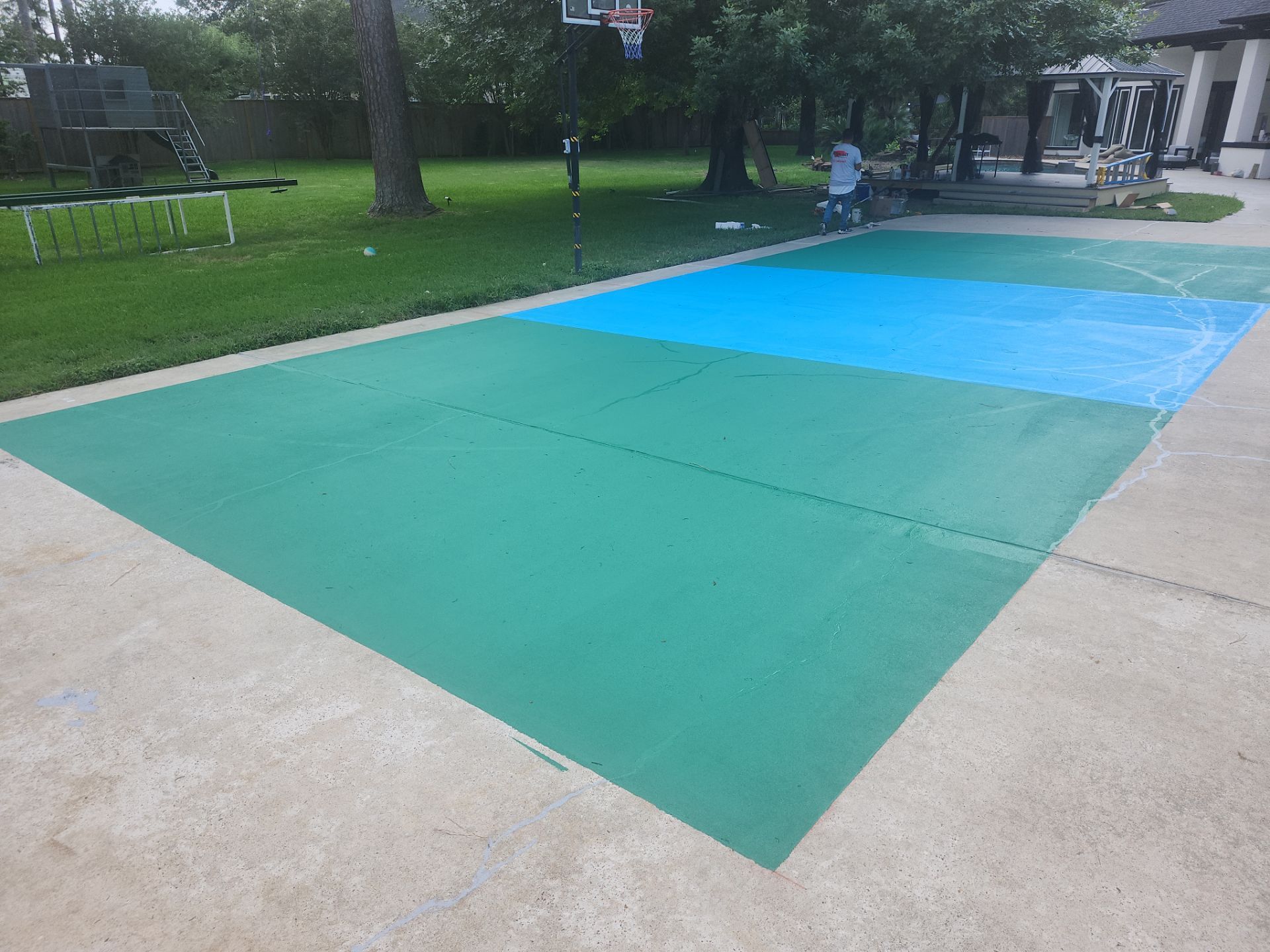Tomball - Pickleball and Basketball courts by Fresh Coat Painters of Cypress