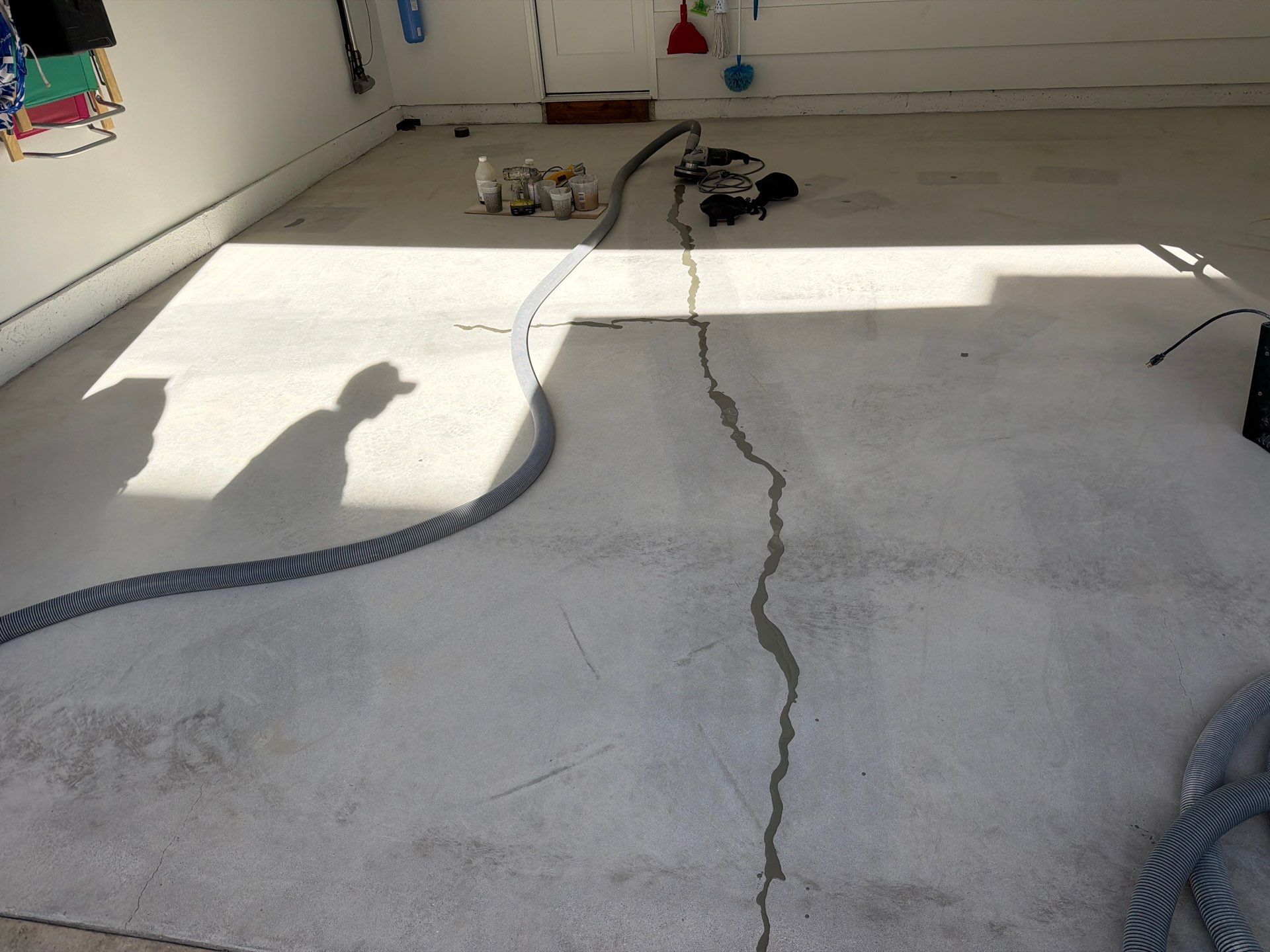 Morro Bay Garage Floor Transformation With Simiron Feather Gray Epoxy by MGP Coatings