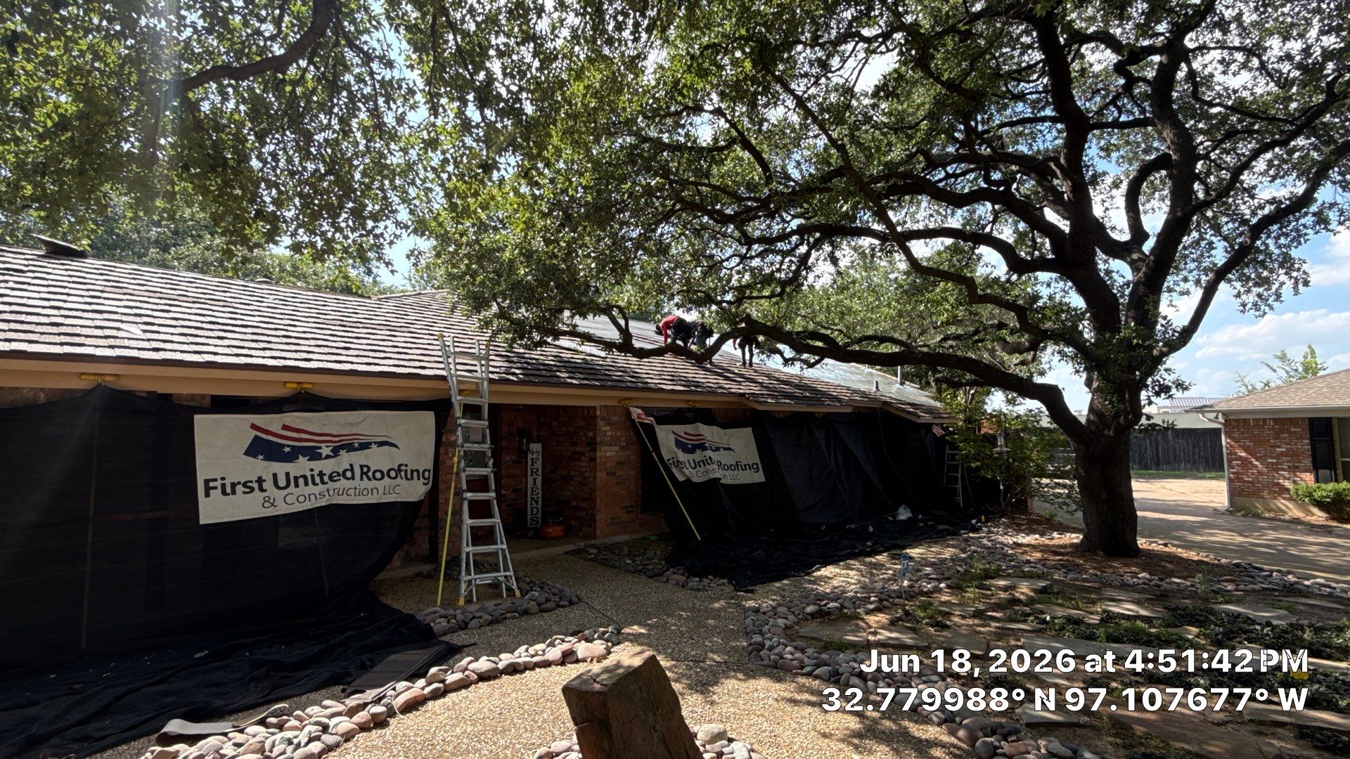 Decra Shake XD Install and Full General Contracting project in one of Arlington's beautiful communities by First United Roofing & Construction