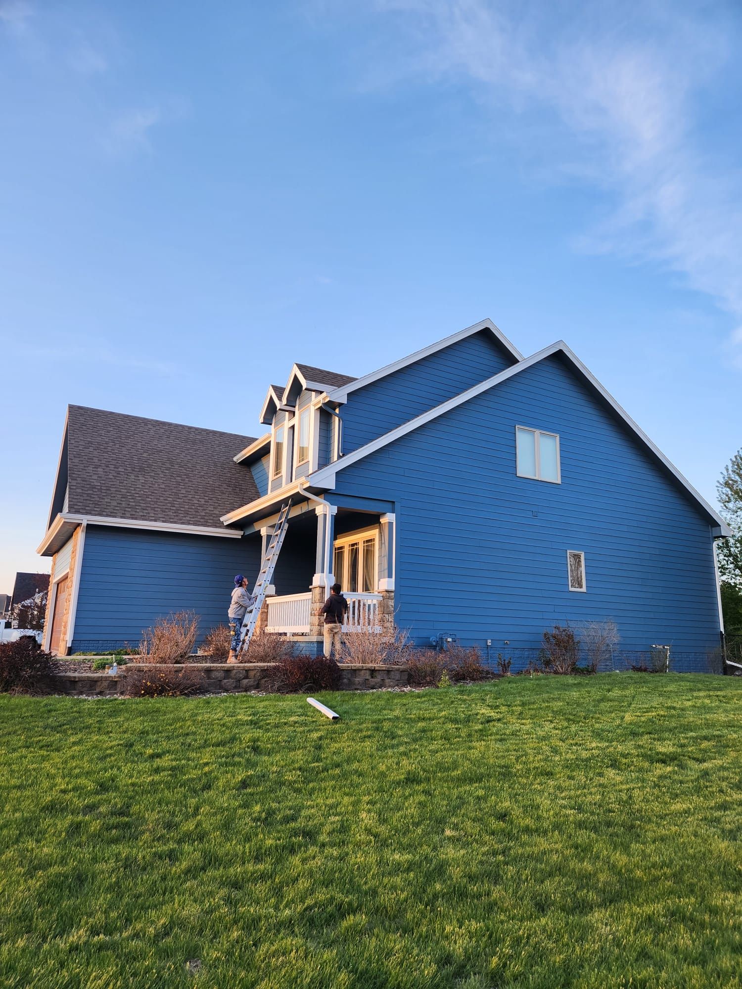 Exterior house painting color change by Cutting edge painting 