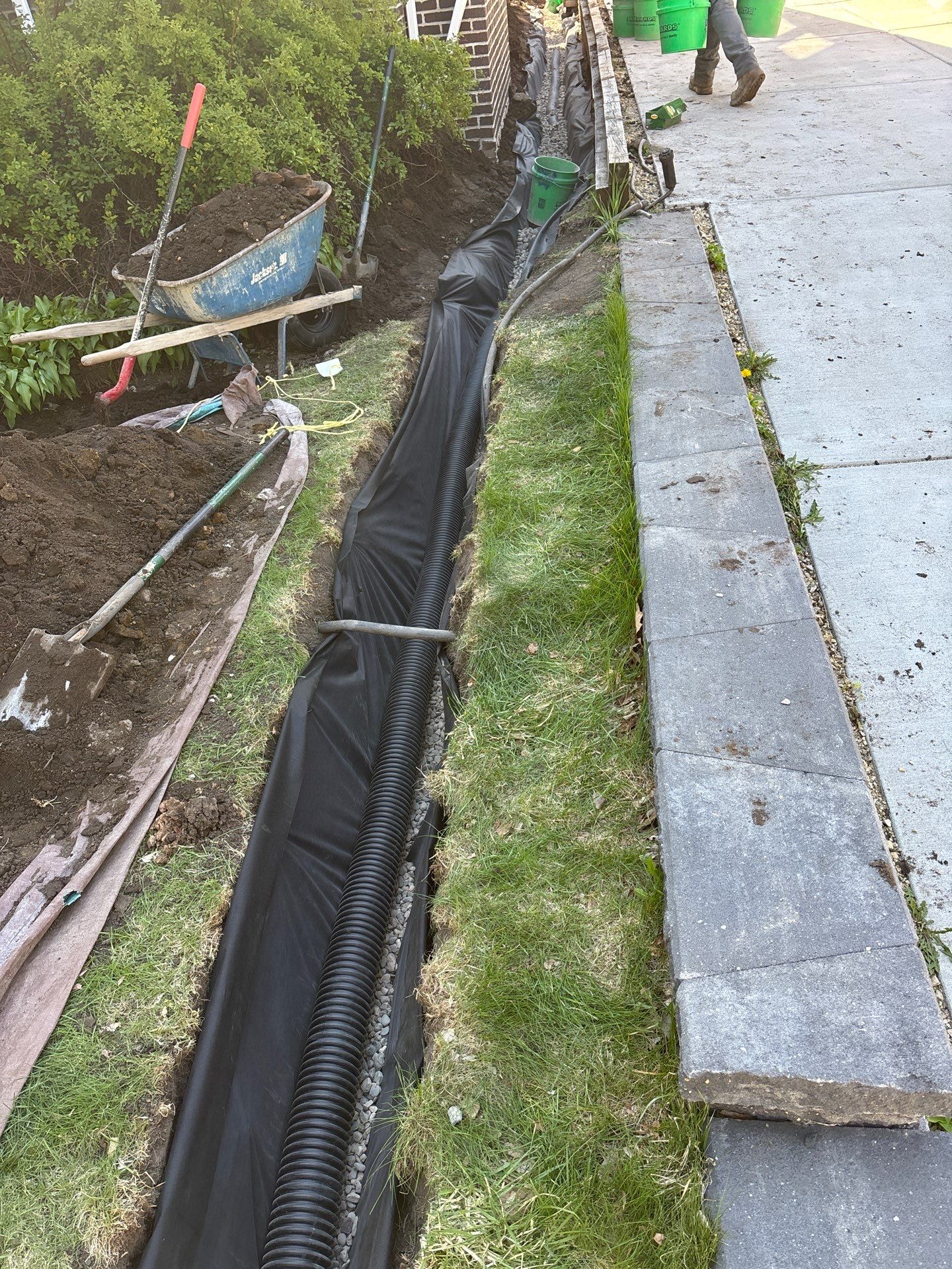 Foundation Drainage Board & French Drain in Southwest Minneapolis by Waterproofing Northeast