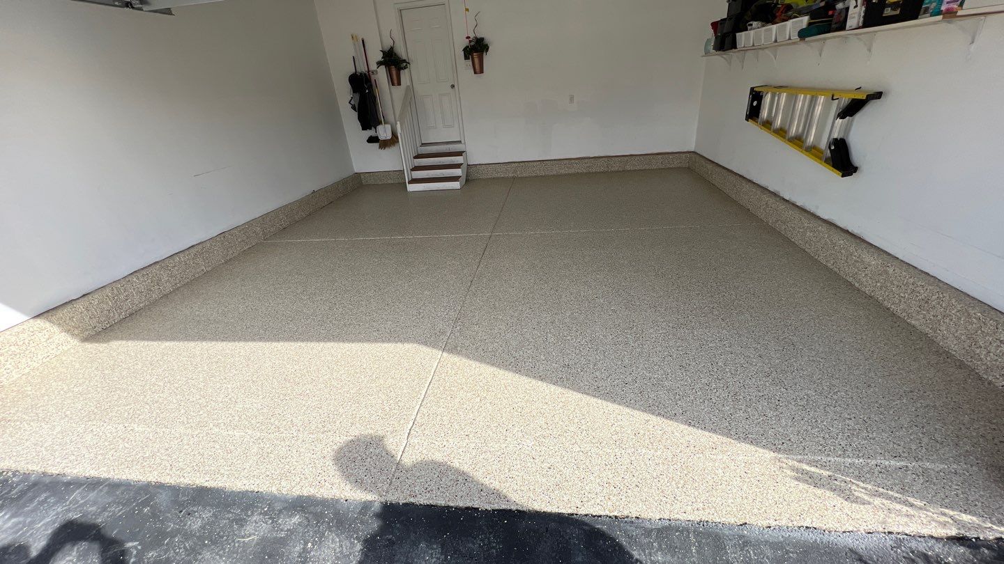 Garage Floor using Driftwood by Your1DayFloor.com