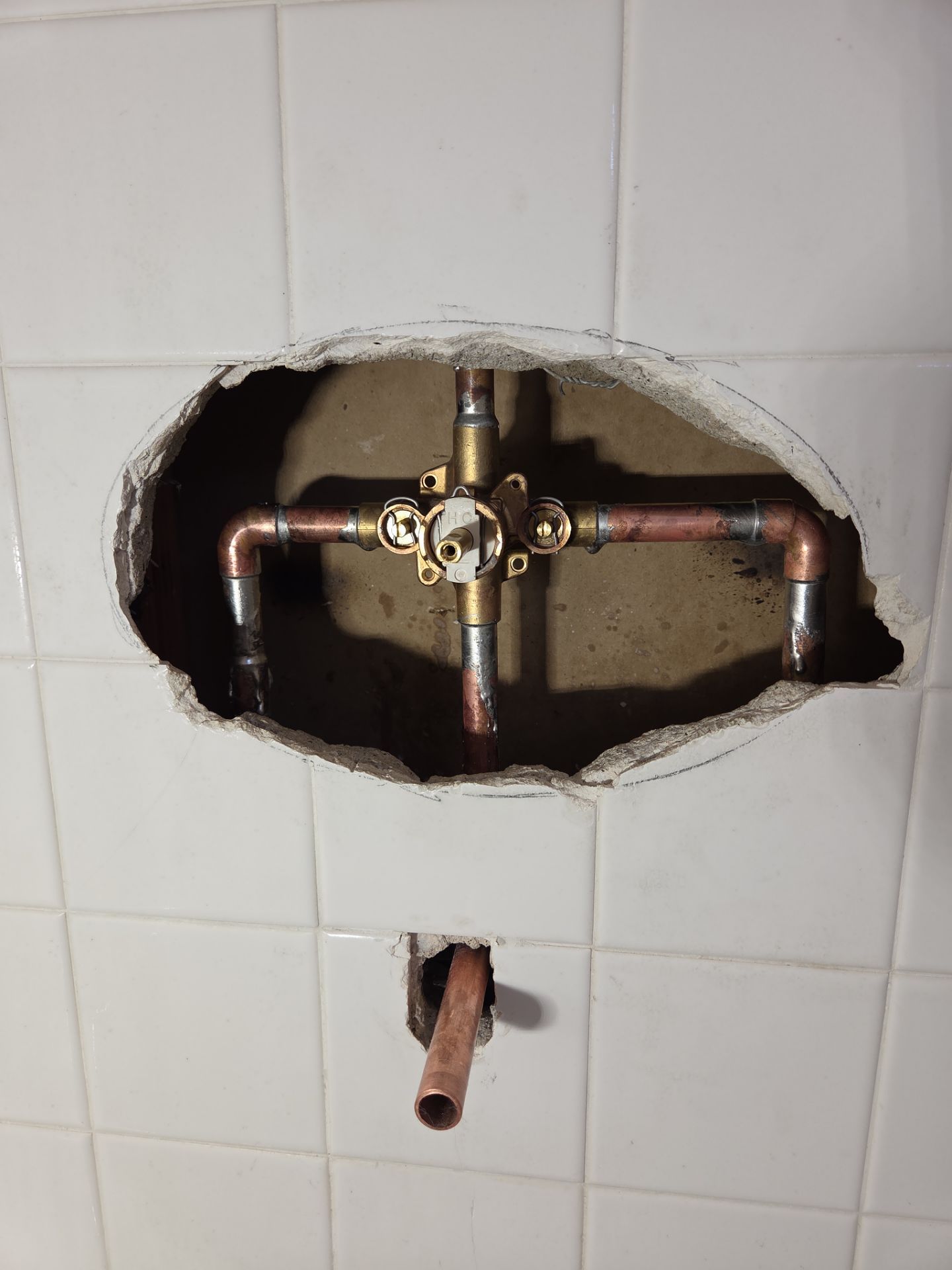 Shiny New Shower Valve by Professional Plumbing Inc 