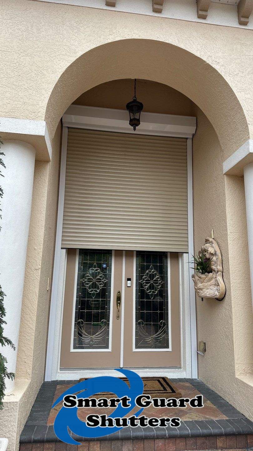 Rolling Shutter in White/Beige by Smart Guard Shutters
