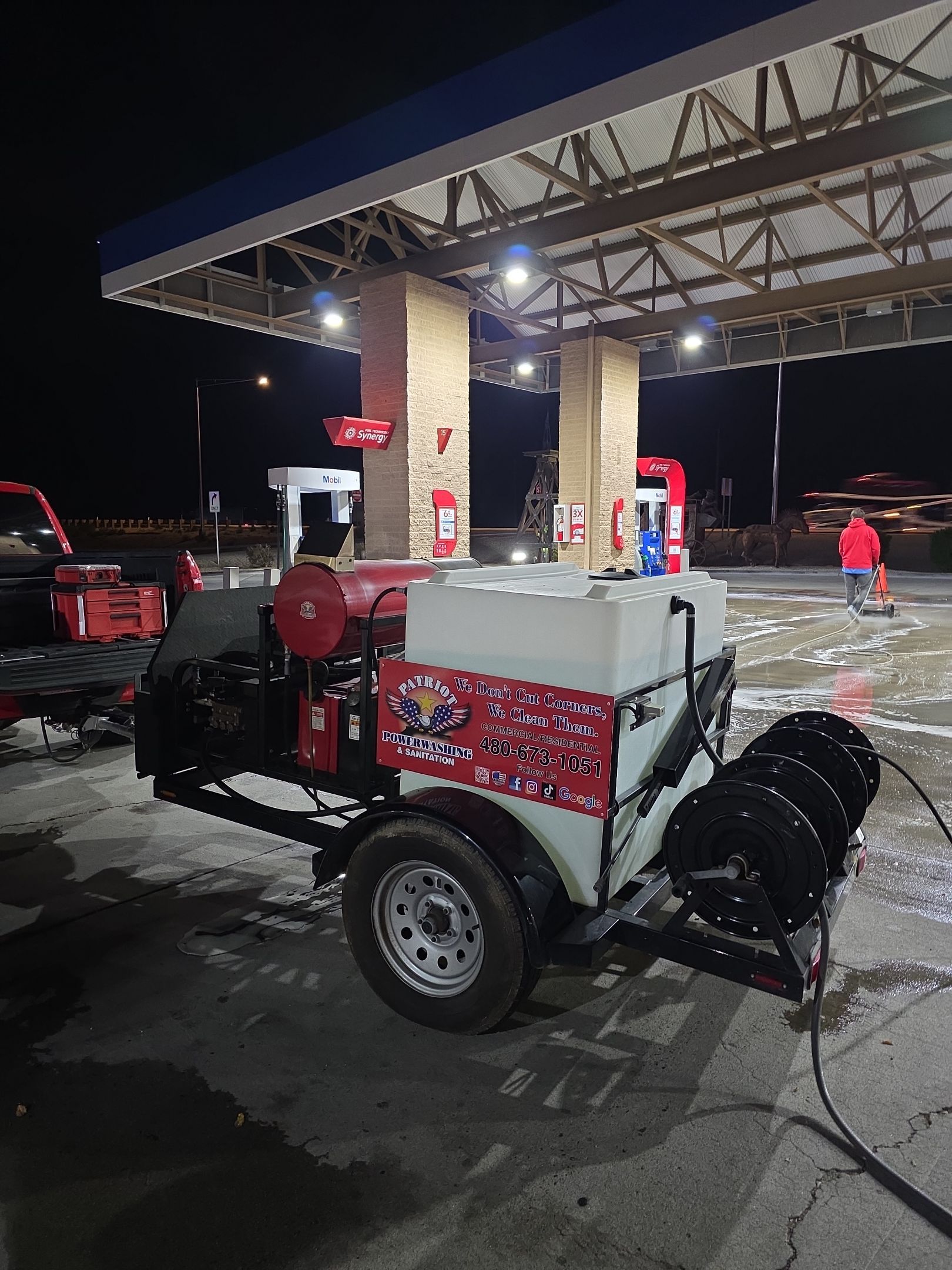 Mobil Gas Station Pressure Washing & Exterior Cleaning | Wickenburg, AZ 85390 by Patriot Power Washing & Sanitation