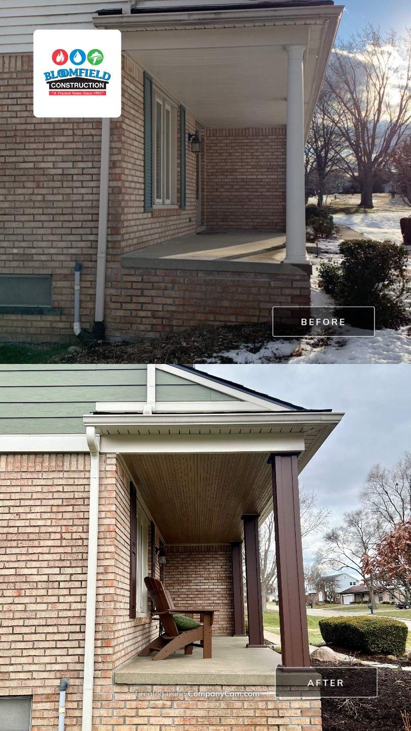 James Hardie Siding Installation & GAF Roof Replacement by Bloomfield Construction & Restoration