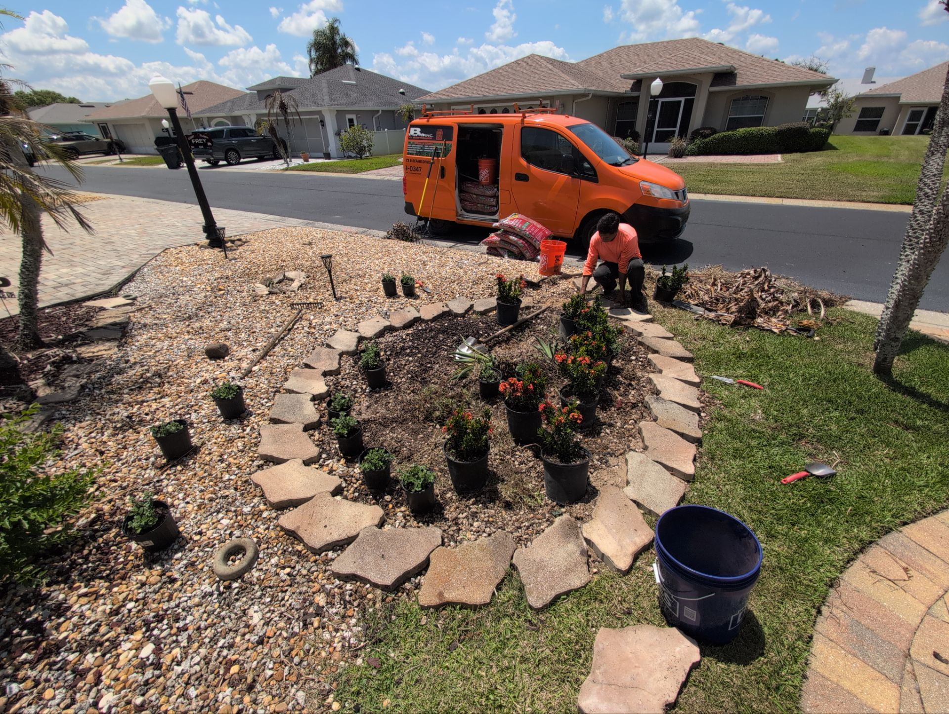 Front Yard Renovation – Rock Removal, Sod & Landscape Enhancement by 
M.A.B. Landscaping & Property Maintenance