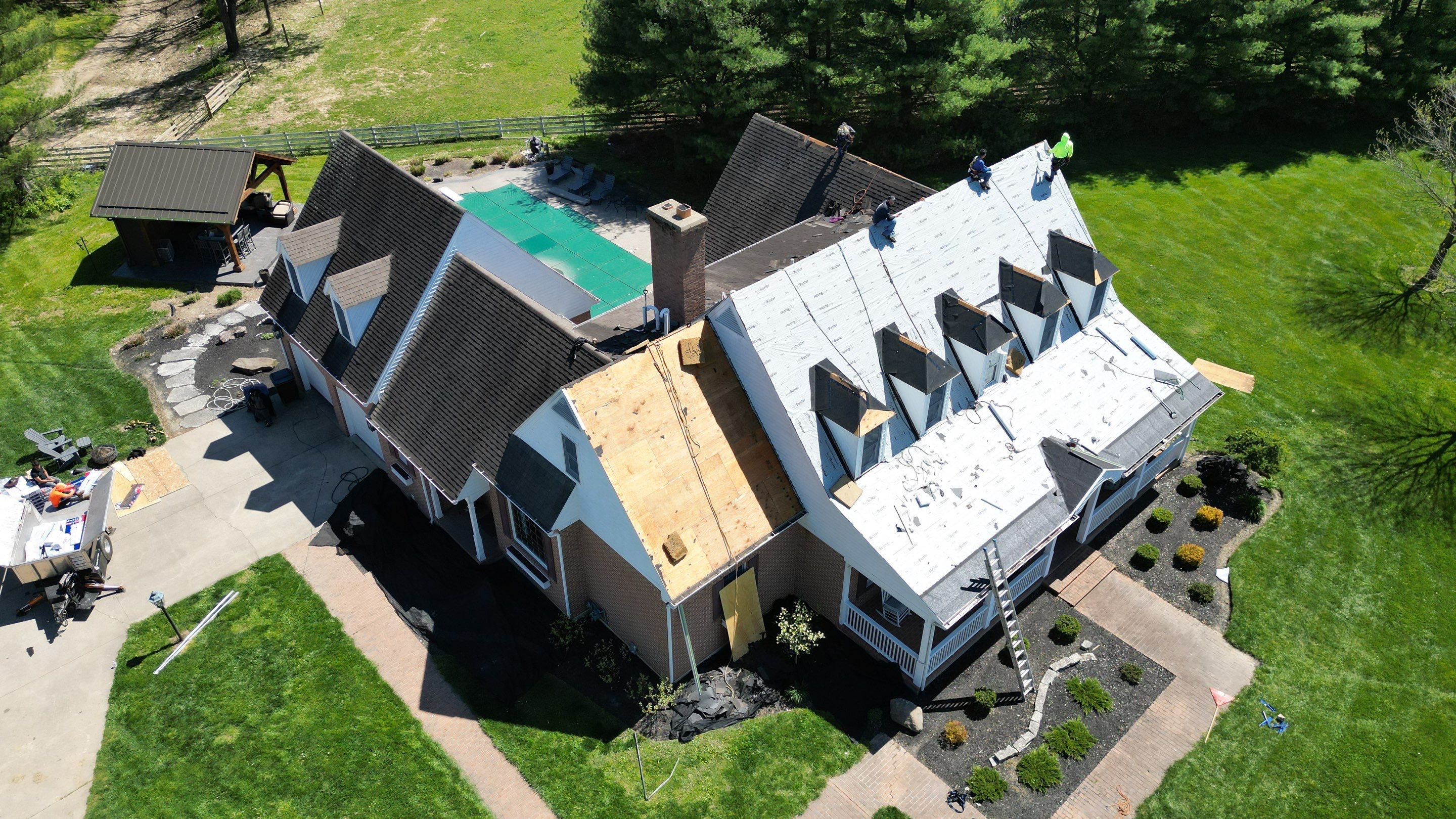 Residential Roofing Installation using Timberline HDZ Shingles - Barkwood by RoofX 