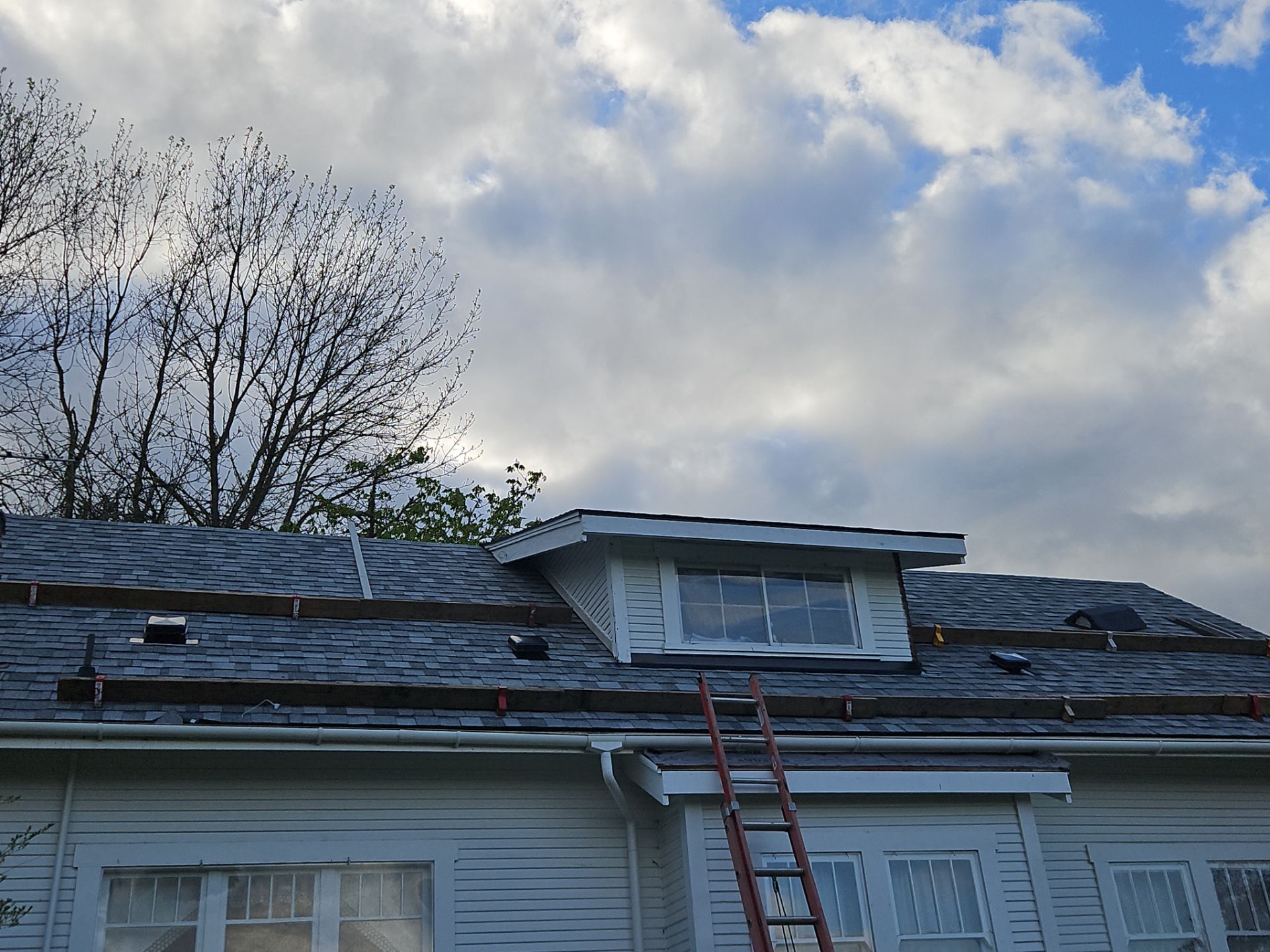 Residential Roofing Installation using IKO Dynasty (Color: Frostone Grey) by Orezona Building & Roofing Company, Inc.