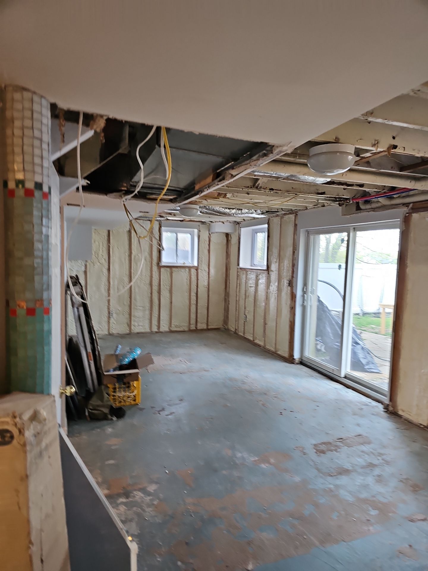 Basement Exterior Walls using Closed Cell Spray Foam by NYS Foam & Energy