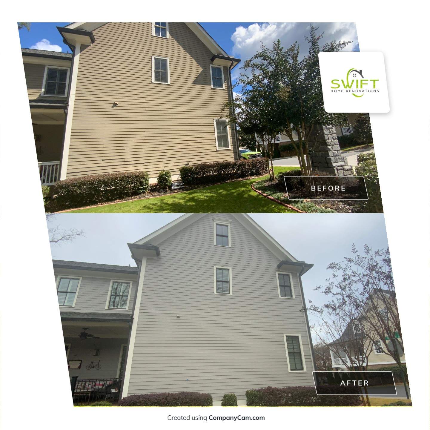 Full Exterior Painting and Color Transformation in Norcross by Swift Home Renovations