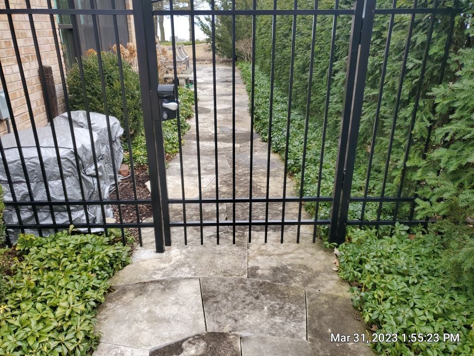 Evanston, IL stone patio cleaning by Northern Power Washing LLC.