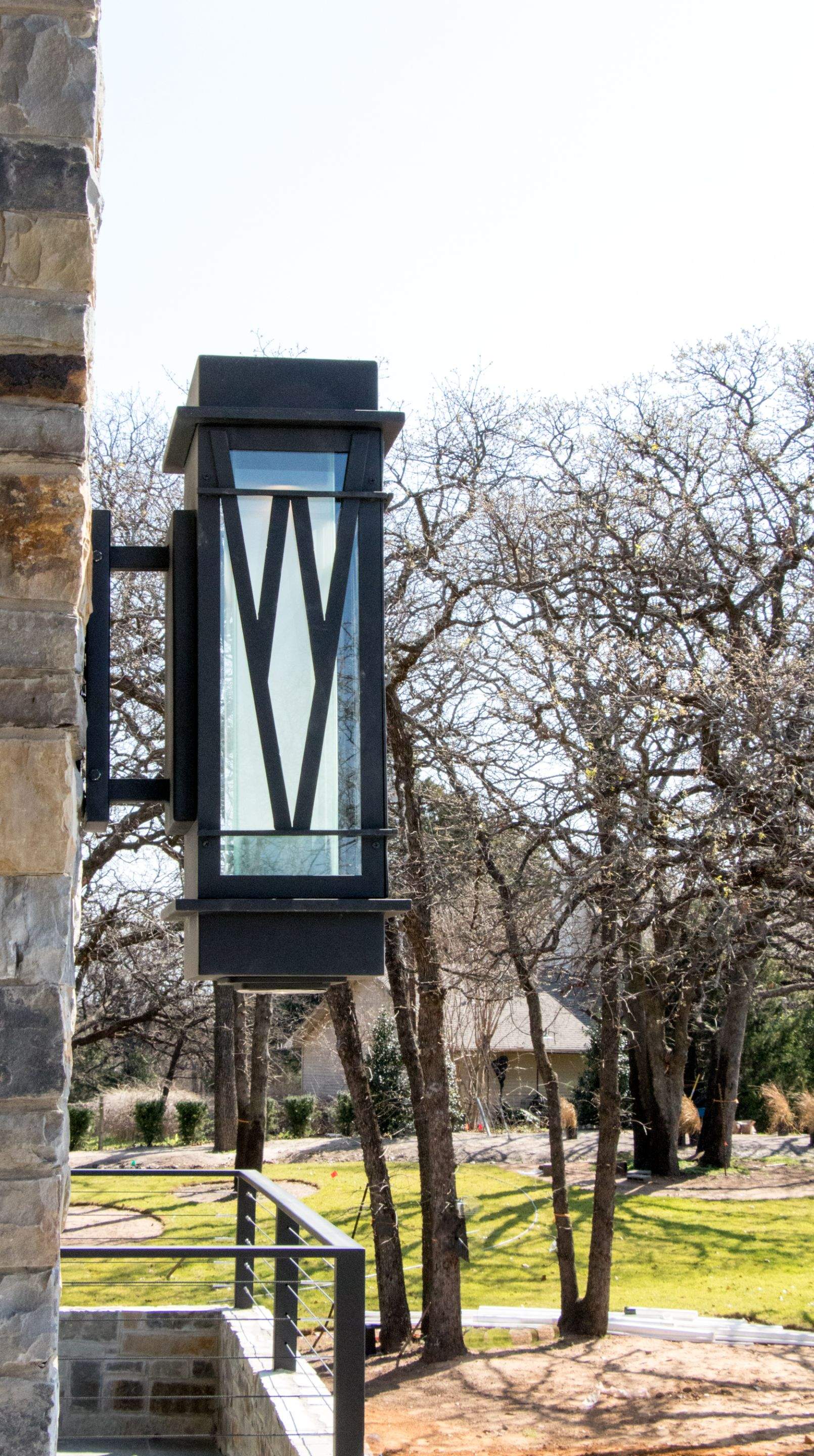 Architectural Outdoor Lighting and Custom Decorative Lantern Installation by Solara Custom Living