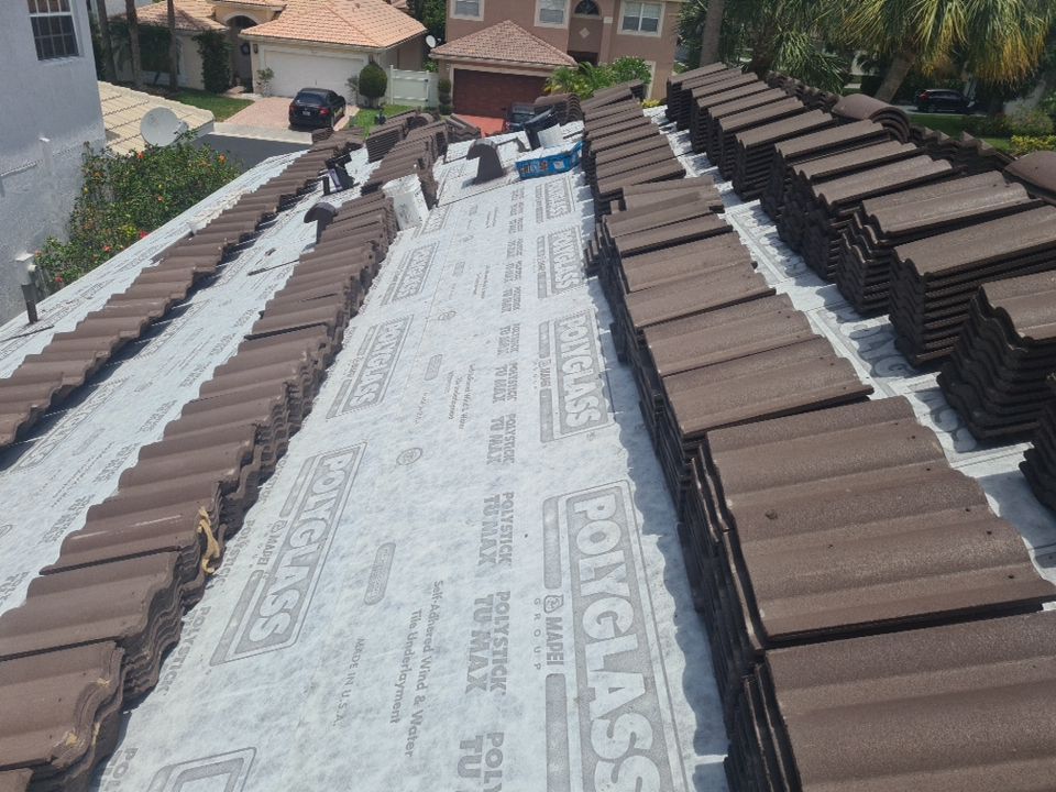Residential Roofing Installation using Eagle Roofing Tile by BLUES BROTHERS ROOFING