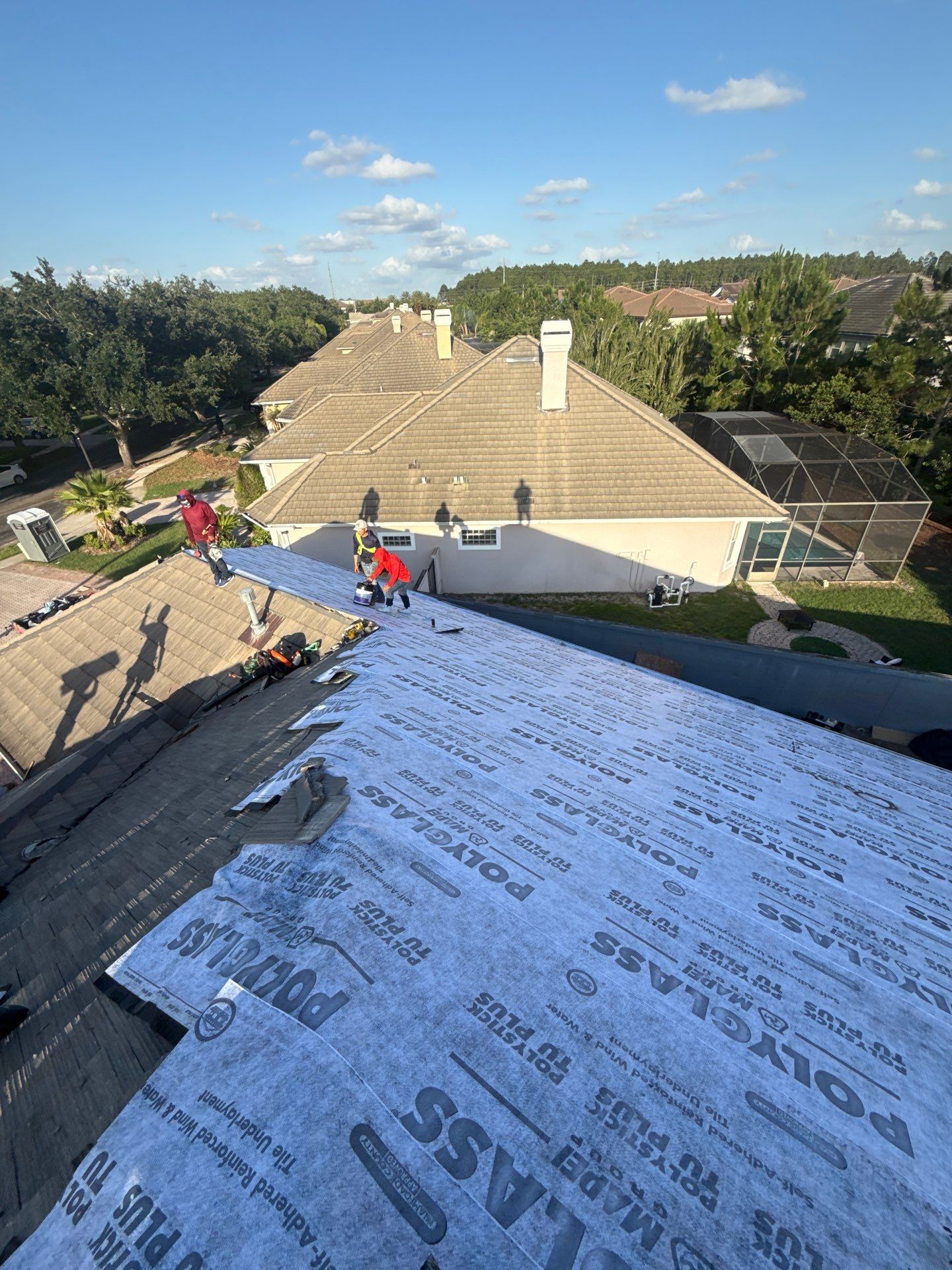 Concrete Tile Roof Replacement Using Polystick TU Plus in Orlando by Fortified Roofing Solutions Corp.
